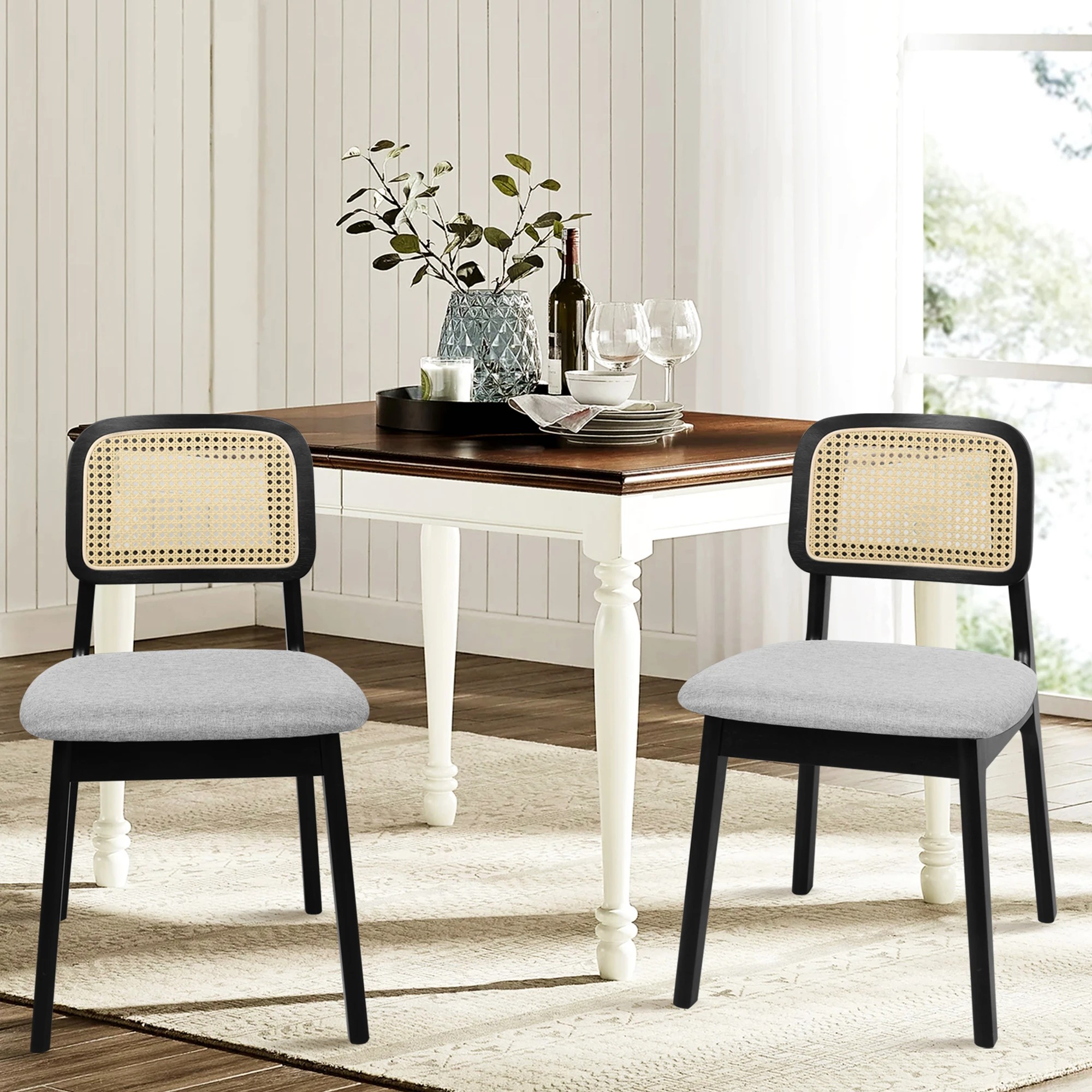 7 Levede Set Of 4 Rattan Dining Chairs - Black, 7 of 7