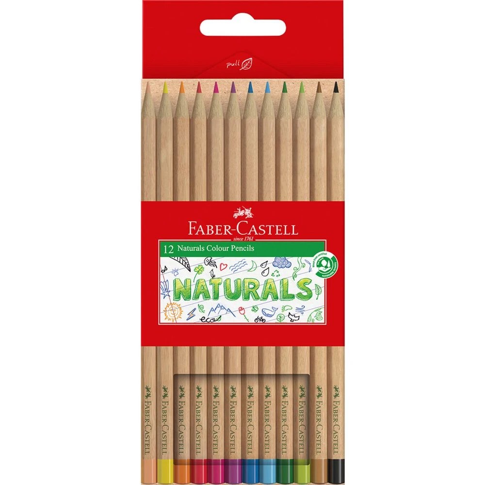1 Faber-Castell Natural Colour Pencils 12 Pack, 1 of 5