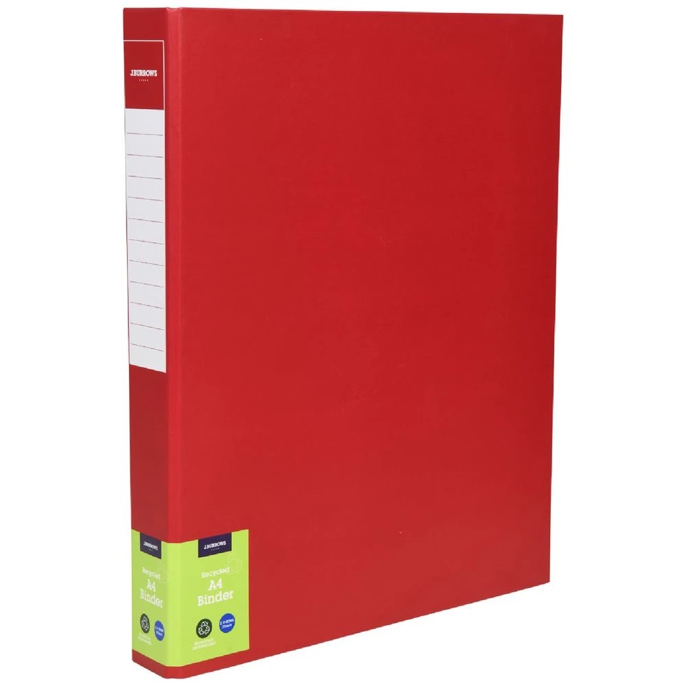 1 J.Burrows A4 Matte Binder 2 D-Ring 25mm Berry, 1 of 1