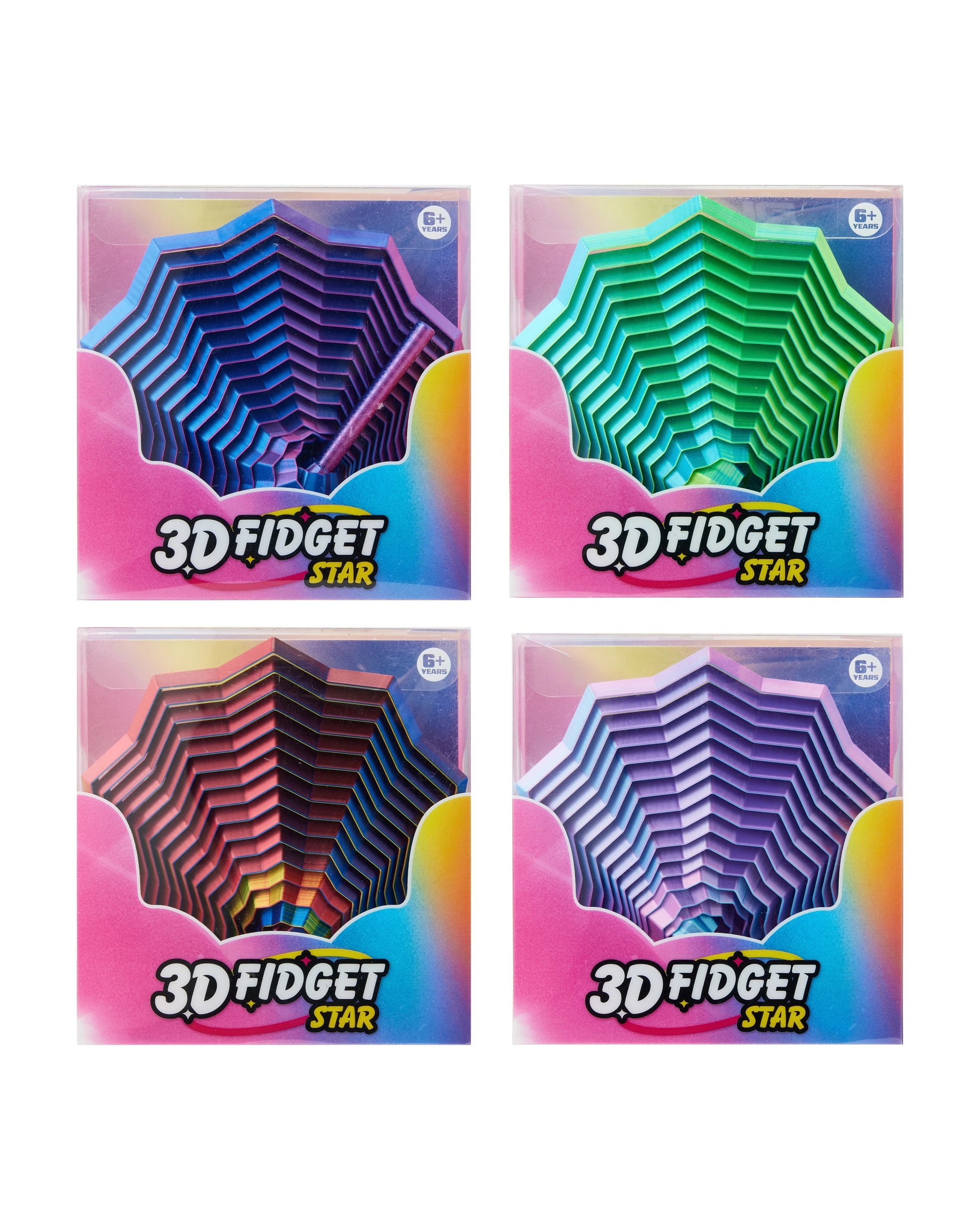 5 3D Fidget Star - Assorted, Small, 5 of 5