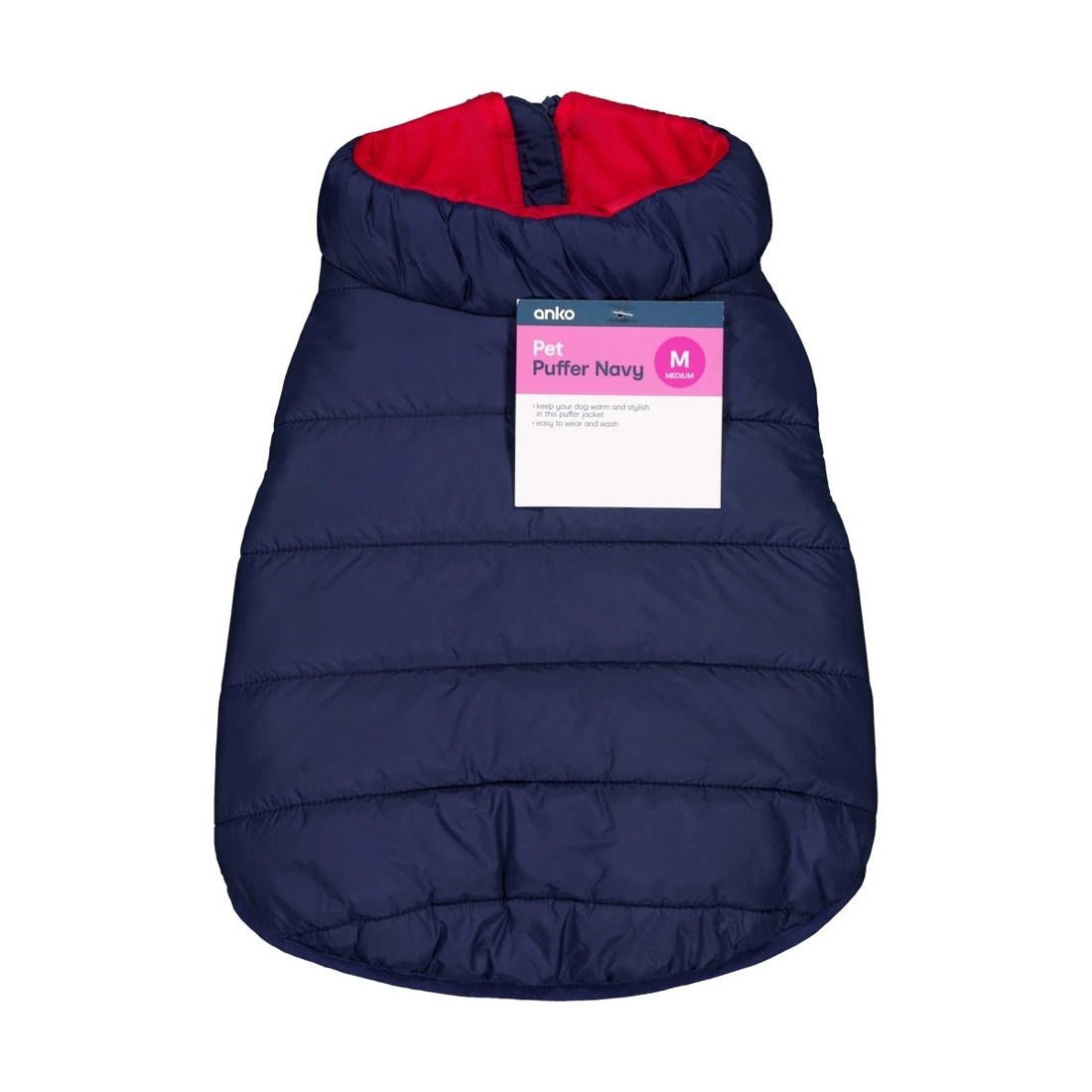10 Pet Puffer Jacket - Medium, Navy, 10 of 10