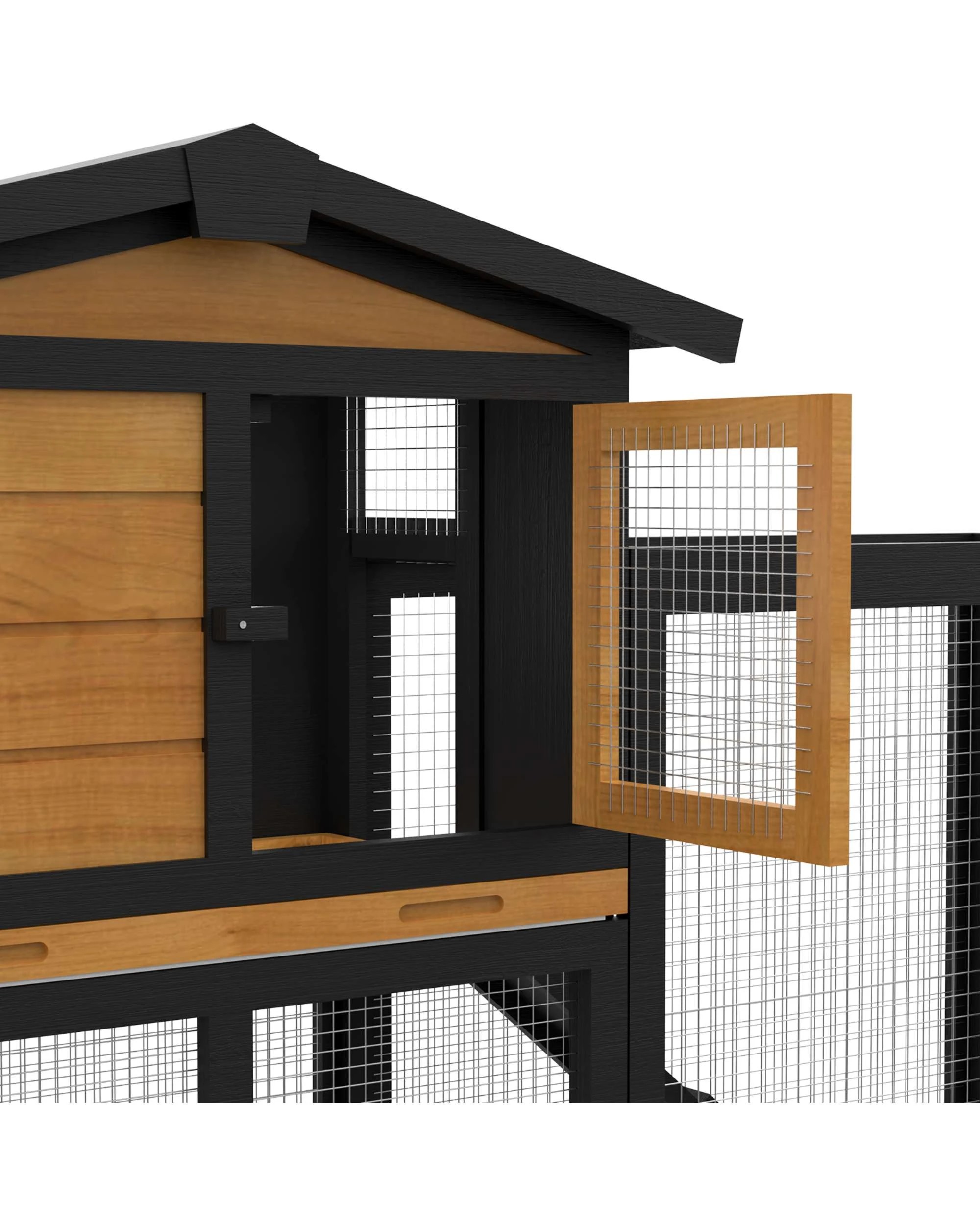 6 Advwin Chicken Coop Rabbit Hutch Extra Large Wooden Run Bunny Cage, 6 of 9
