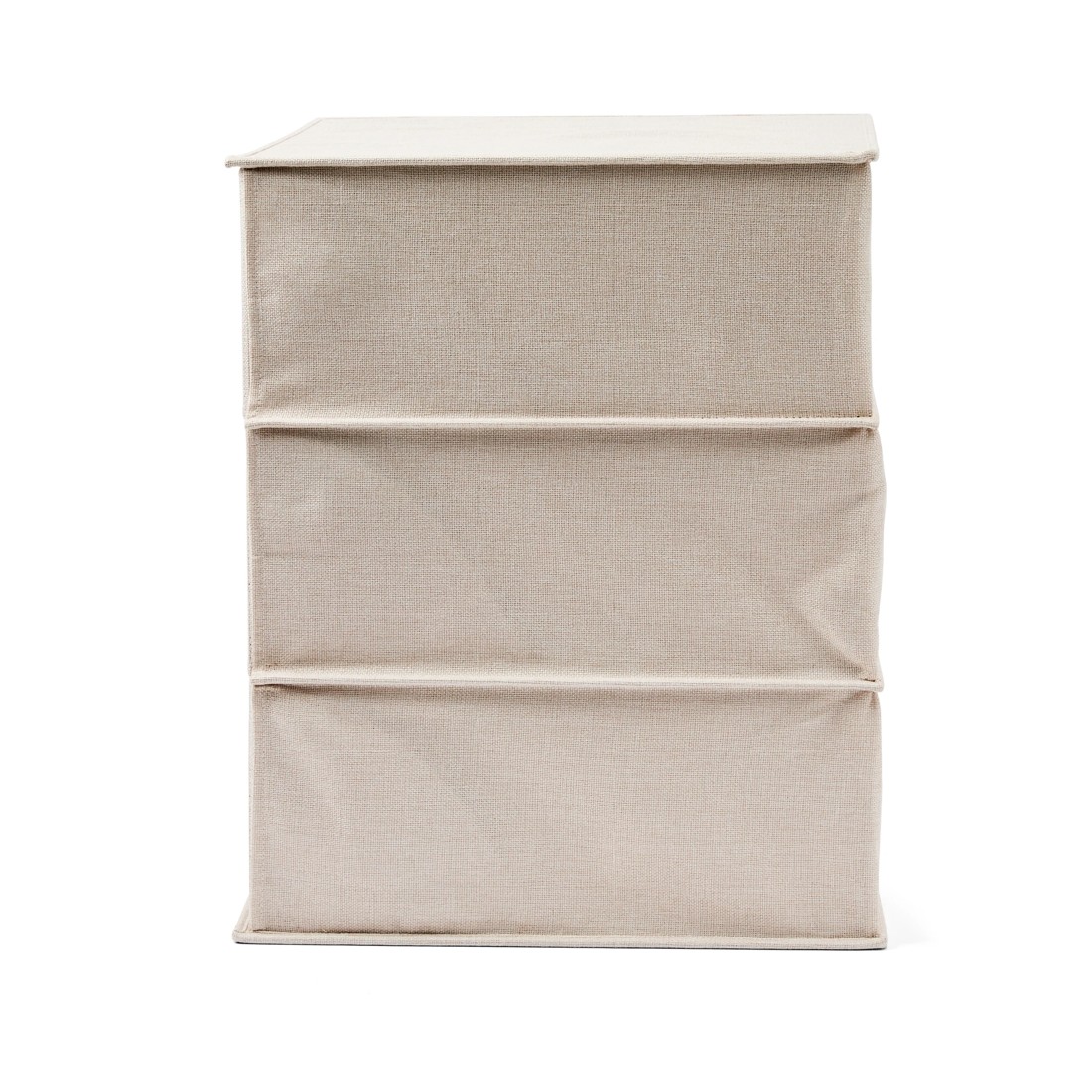 4 Linen Look 3 Tier Storage Unit - Beige, 4 of 6