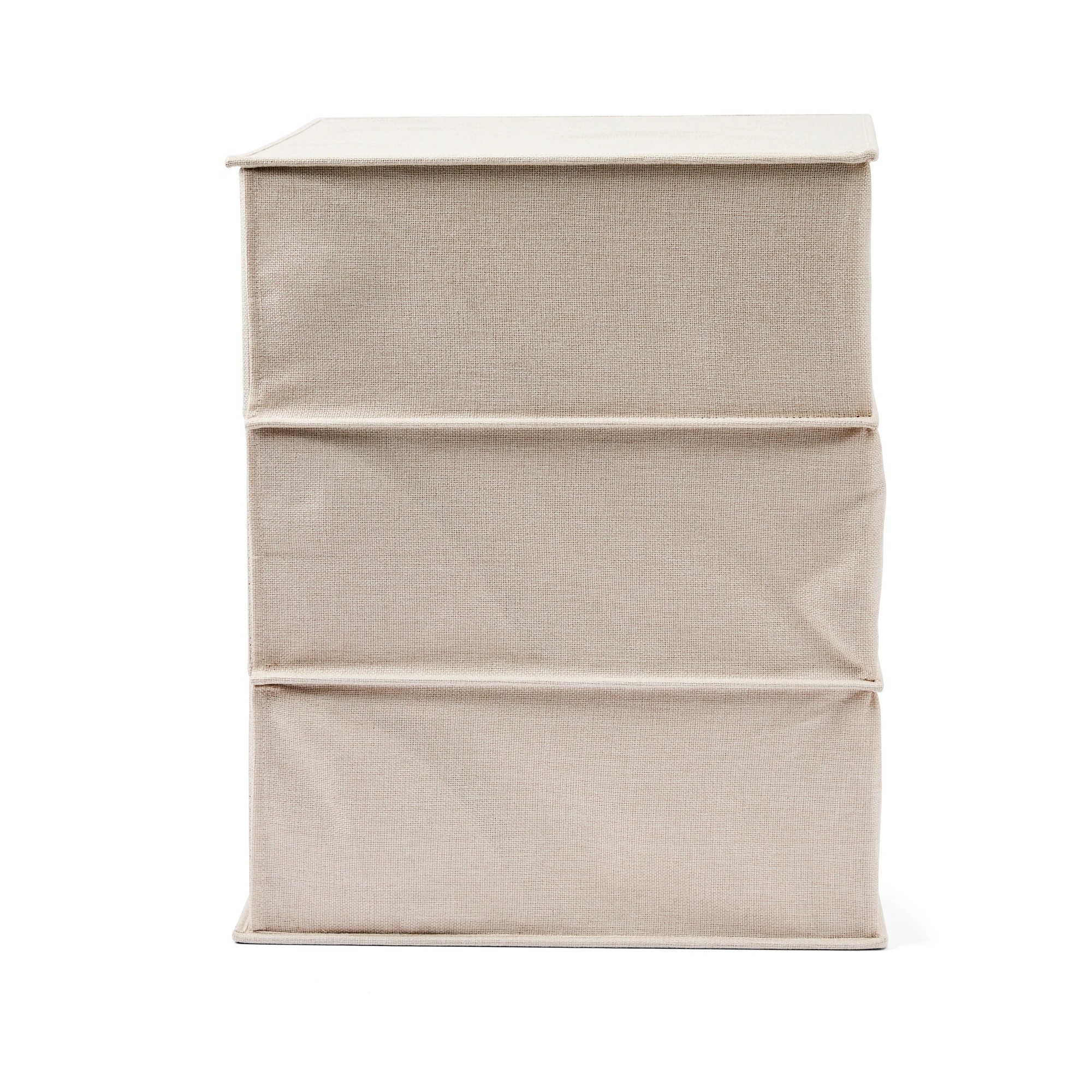 4 Linen Look 3 Tier Storage Unit - Beige, 4 of 6