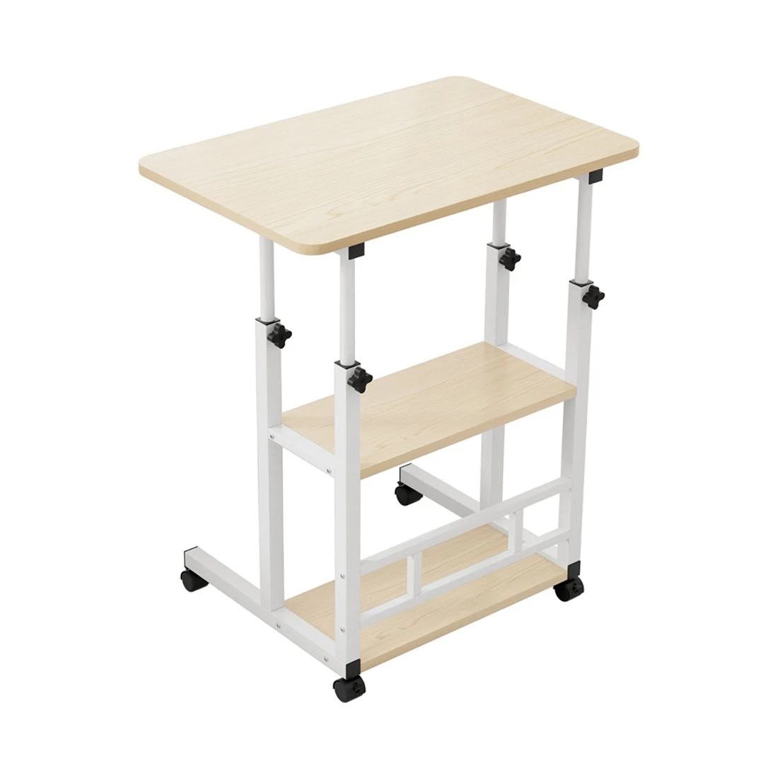 1 Artiss Laptop Desk Height Adjustable Mobile Workstation Computer Desks 60CM - White, 1 of 7