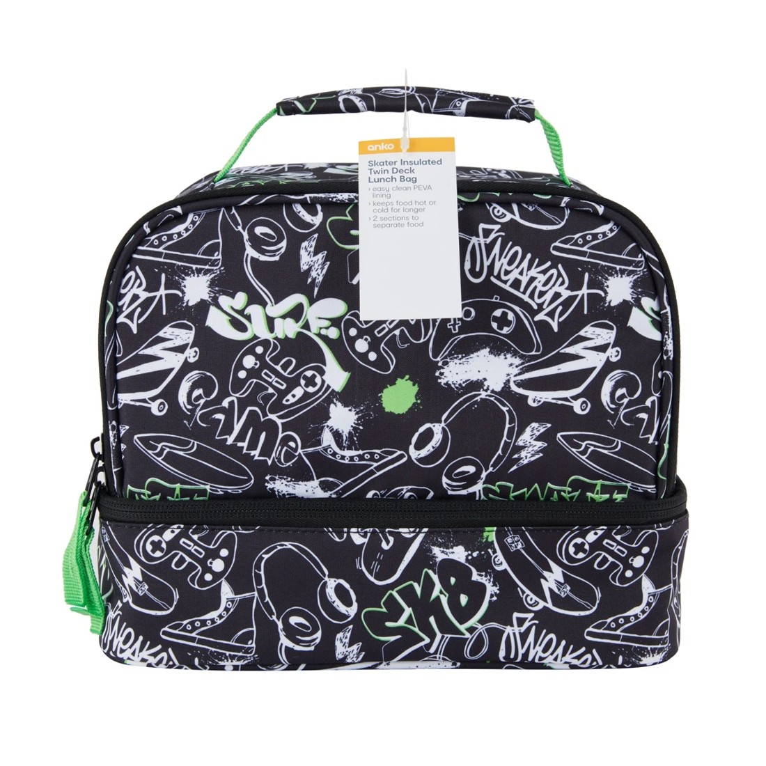 4 Skater Insulated Twin Deck Lunch Bag, 4 of 4