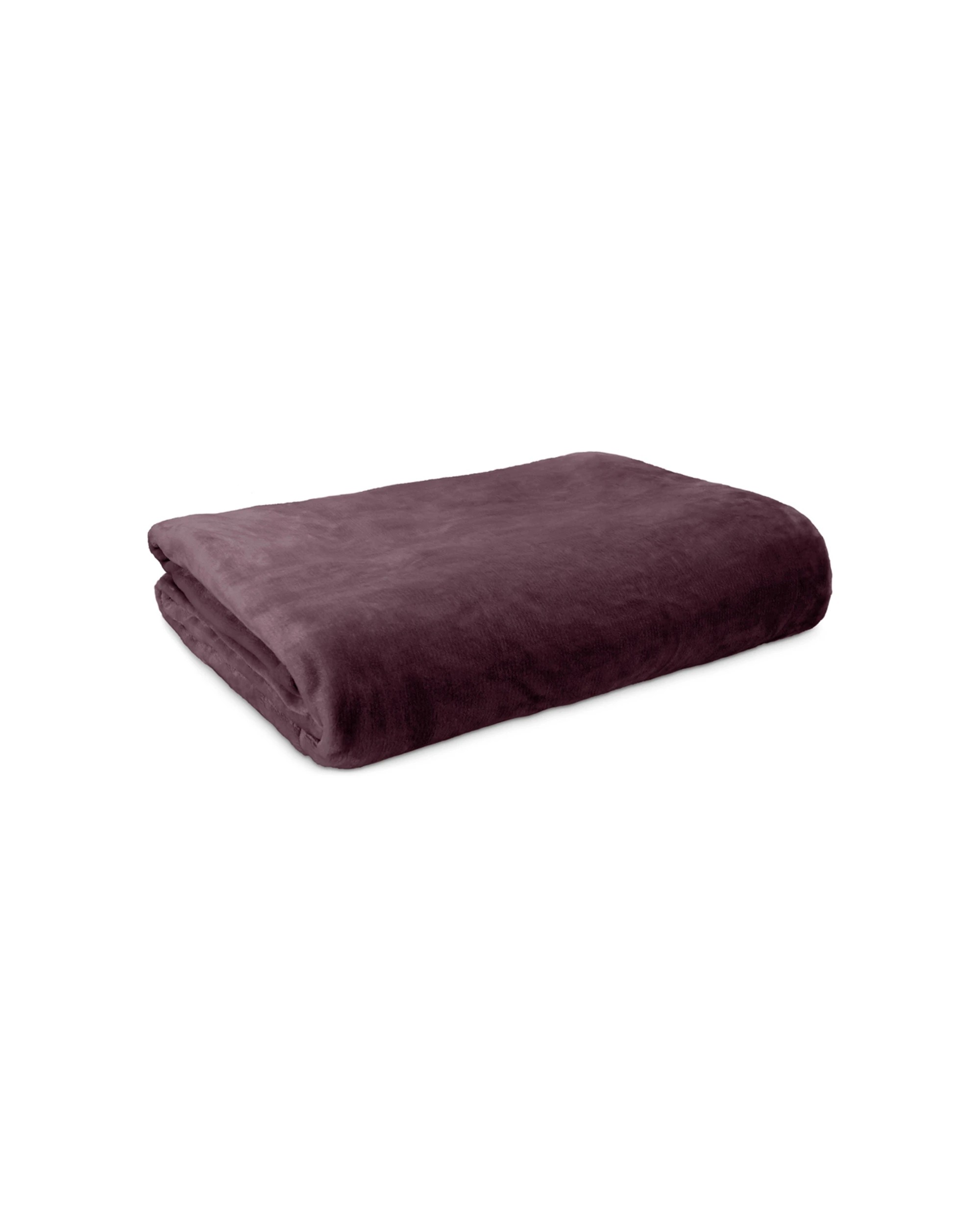 1 Ardor Boudoir Lucia Luxury Plush Velvet Queen Bed Blanket Aubergine - Purple, 1 of 3