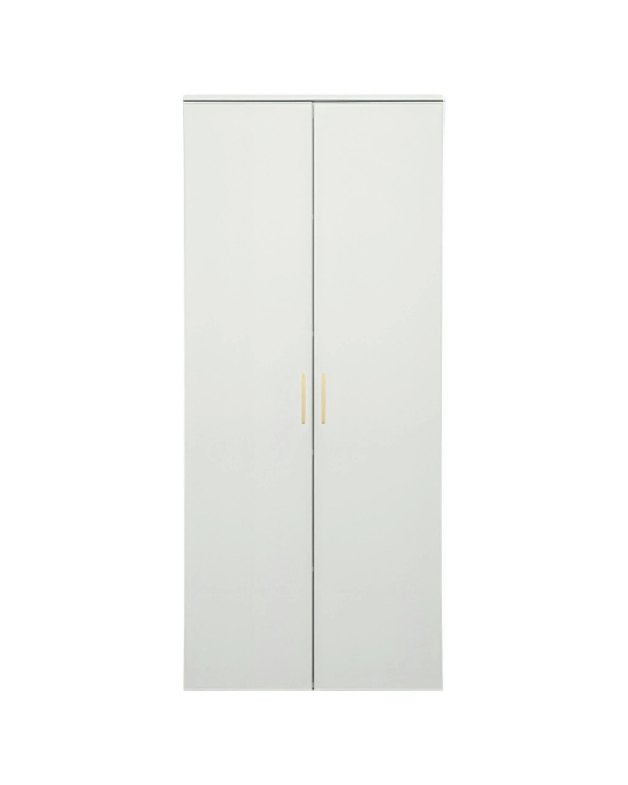 1 European Cabinetry Stockholm Storage Cupboard Slim Square Brass Handle - White, 1 of 3