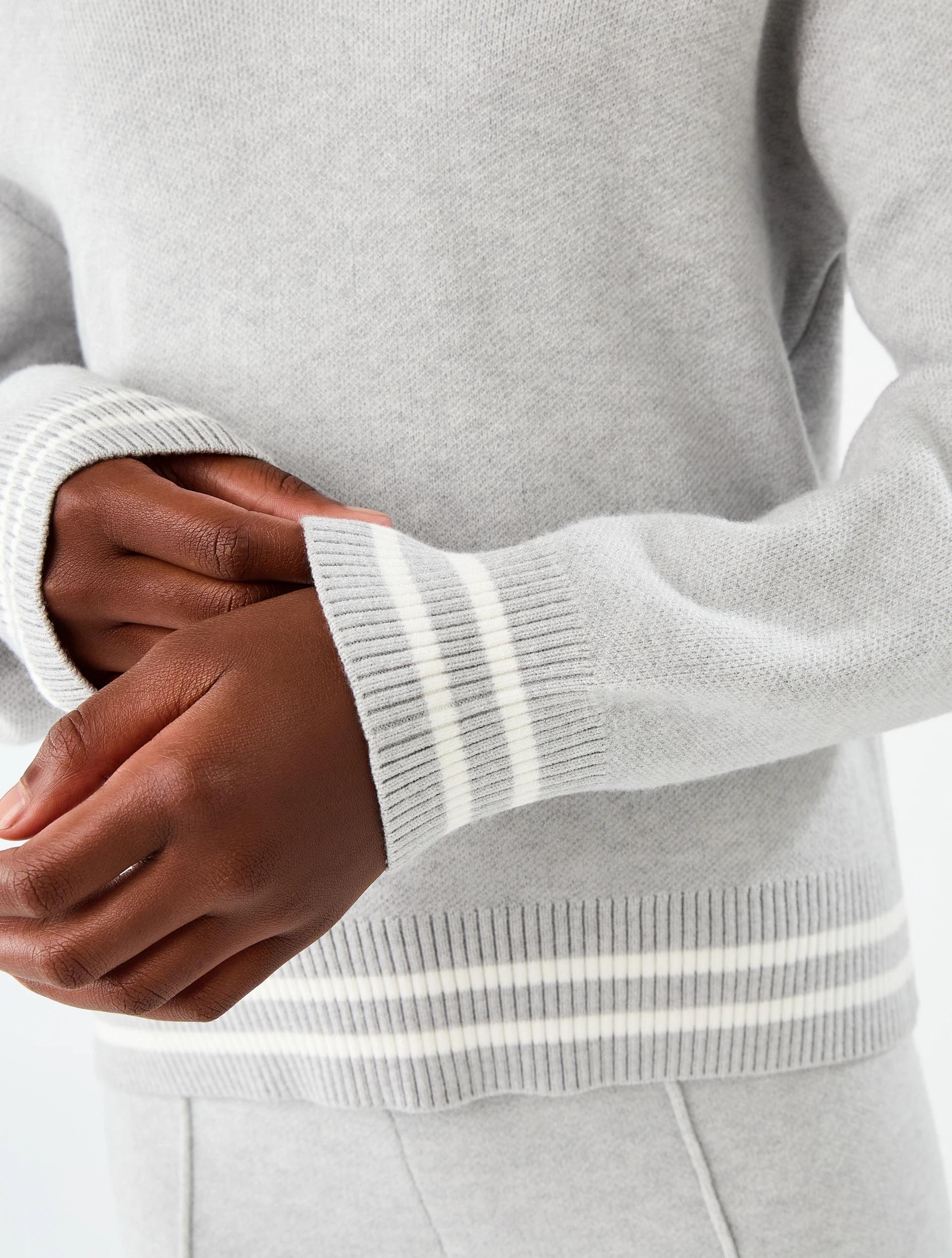 5 Bonded Knit Hoodie Grey Marle, 5 of 7