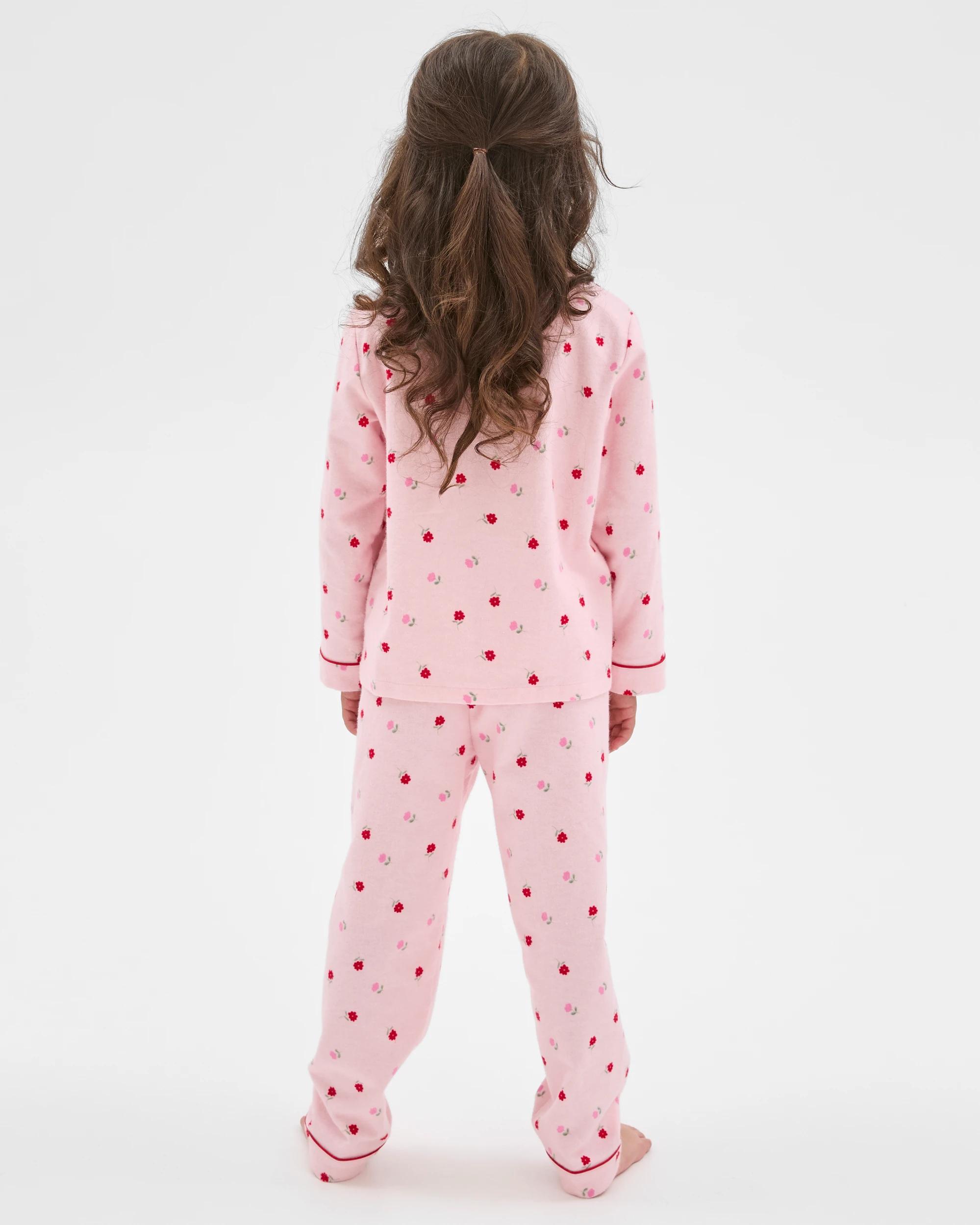 4 Target Kids Australian Cotton Younger Girls Flannelette Pyjama Set FLORAL, 4 of 7