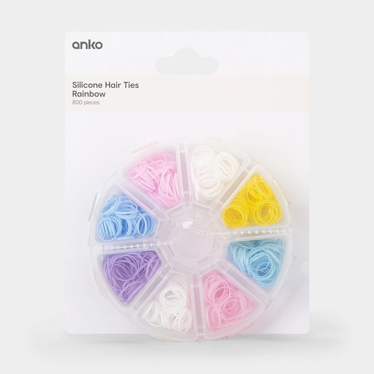 4 Silicone Hair Ties - Rainbow, 4 of 5