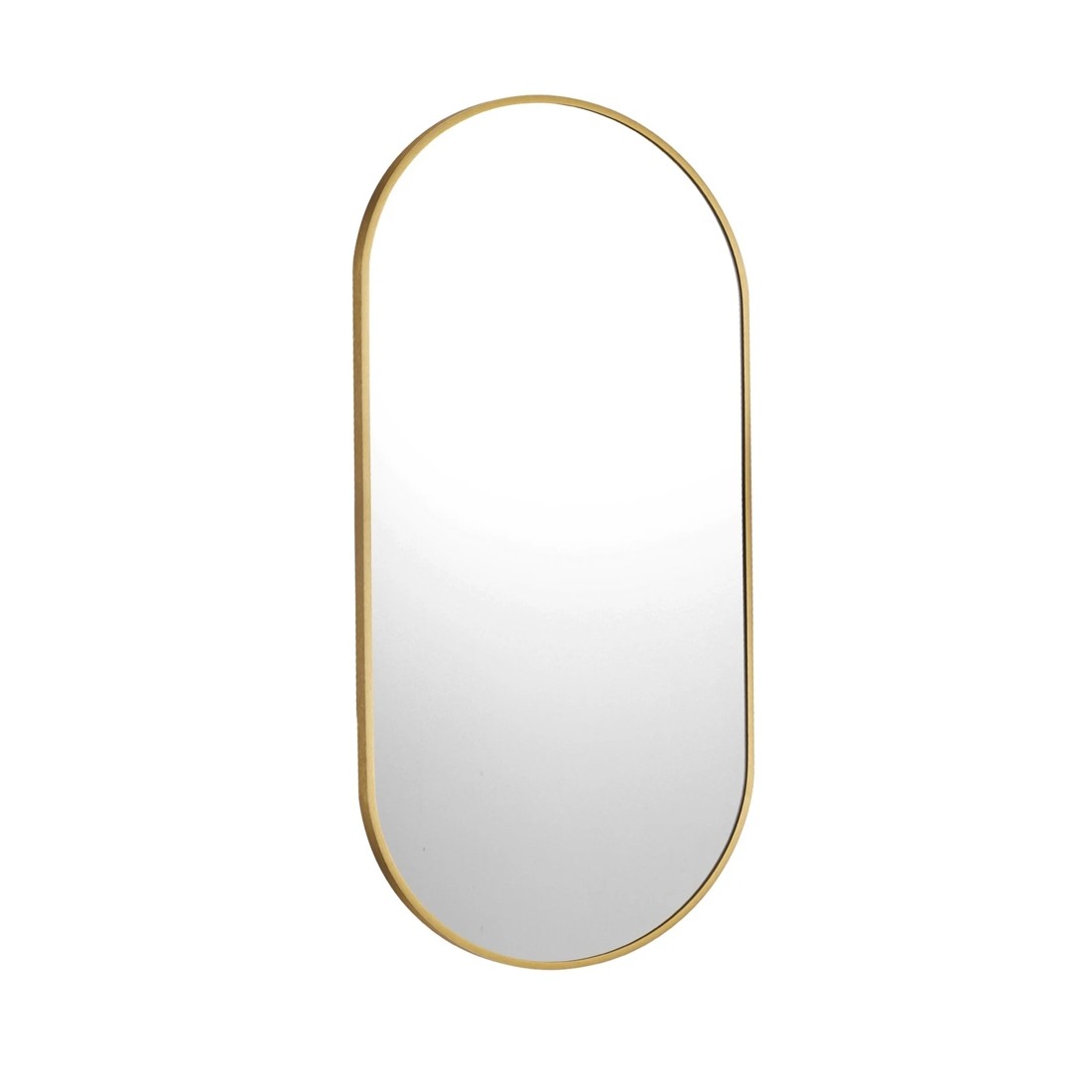 7 Oikiture Wall Mirrors Oval Makeup Mirror Bedroom Home Decor 84x50cm
 - Gold, 7 of 9