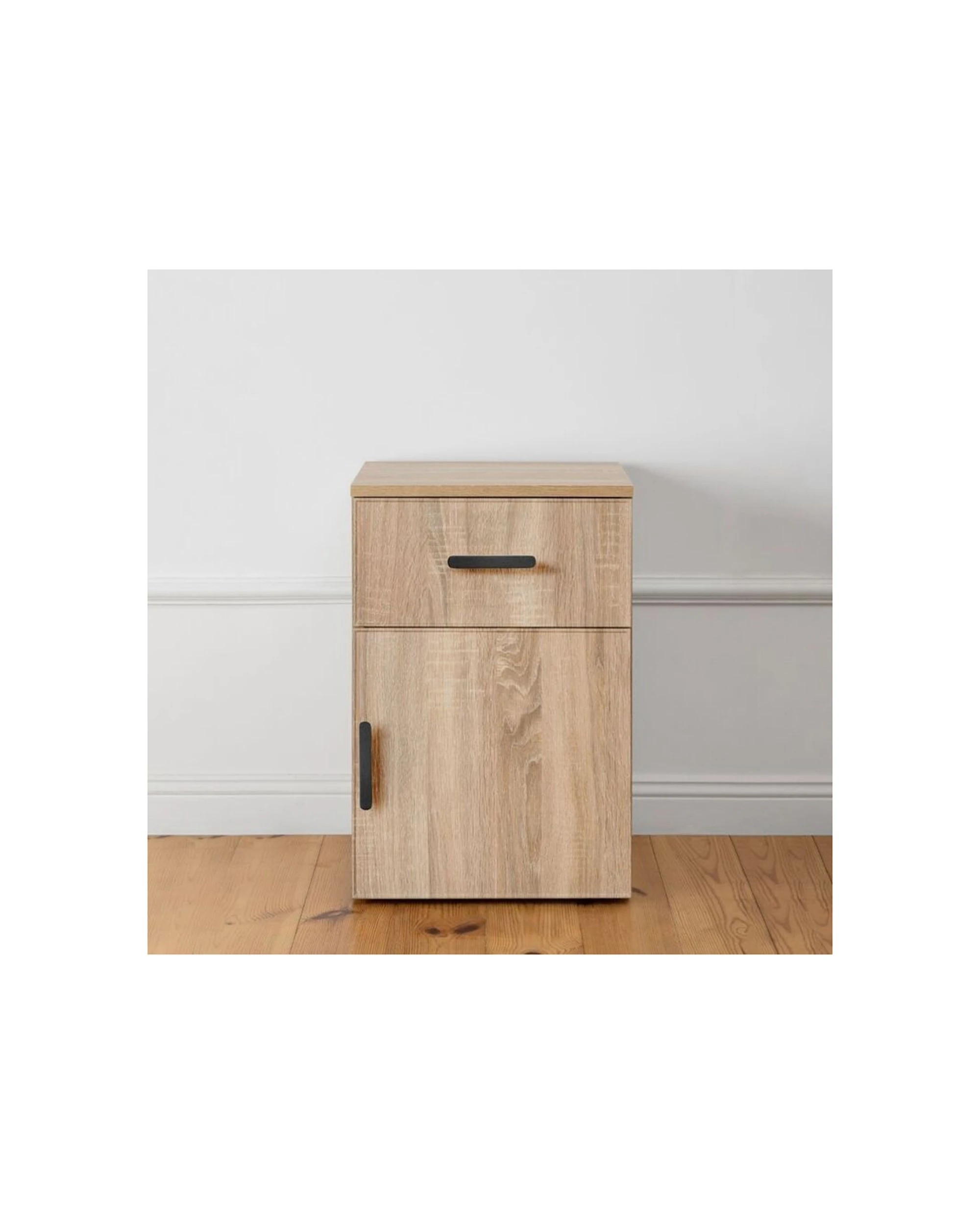 5 European Cabinetry Porto Oak Slim Bedside Table Oval Handle - Natural, 5 of 5