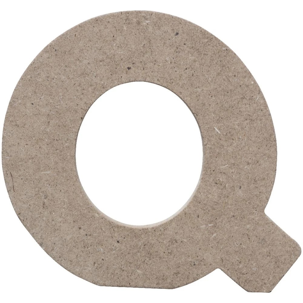 2 Born Wooden Alphabet Letter Q 10cm, 2 of 3