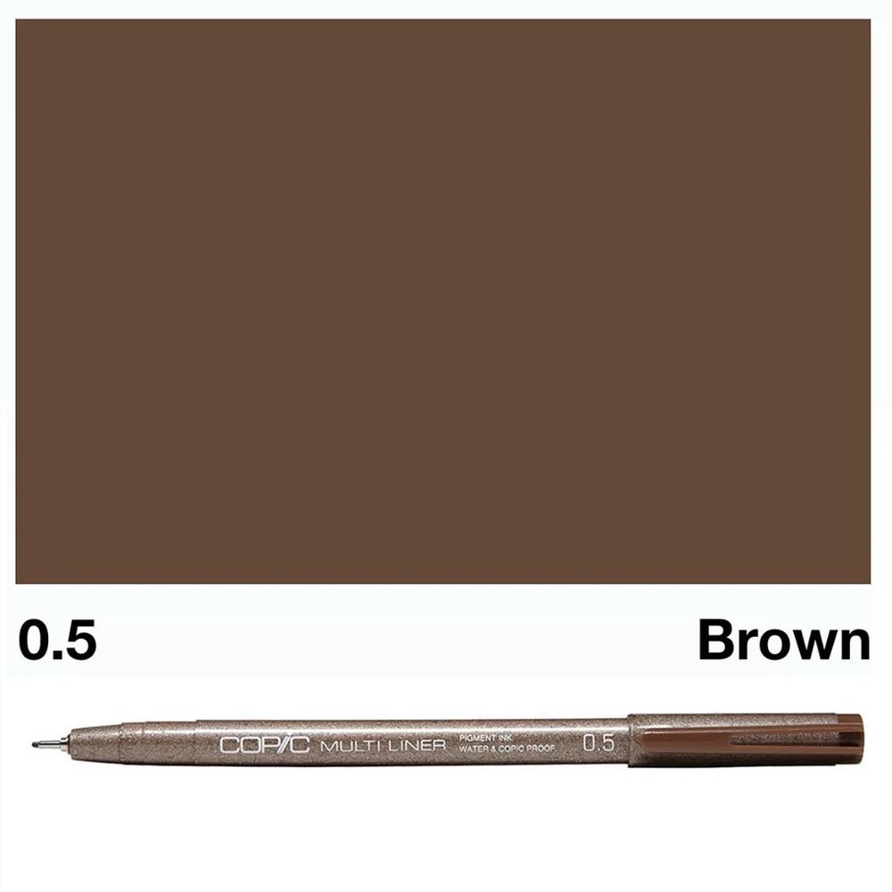 6 Copic Multiliner Inking Pens Assorted Sizes 4 Pack Brown, 6 of 6