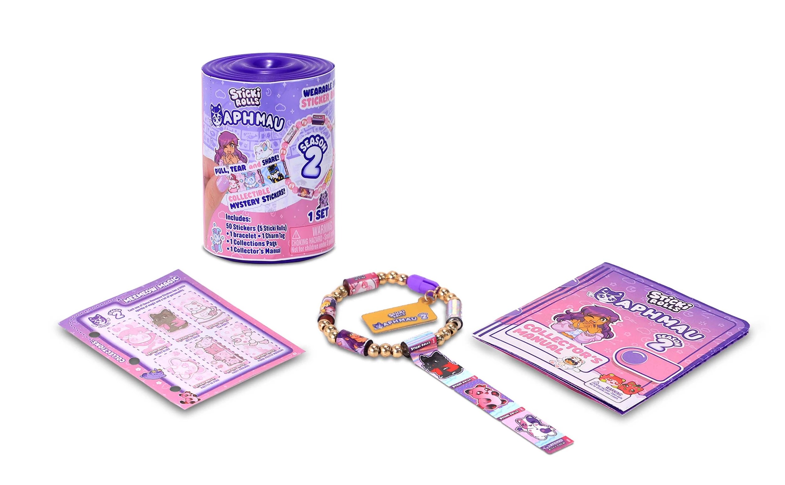 3 Sticki Rolls Aphmau Sticker Bracelet Capsule Series 2 - Assorted, 3 of 6