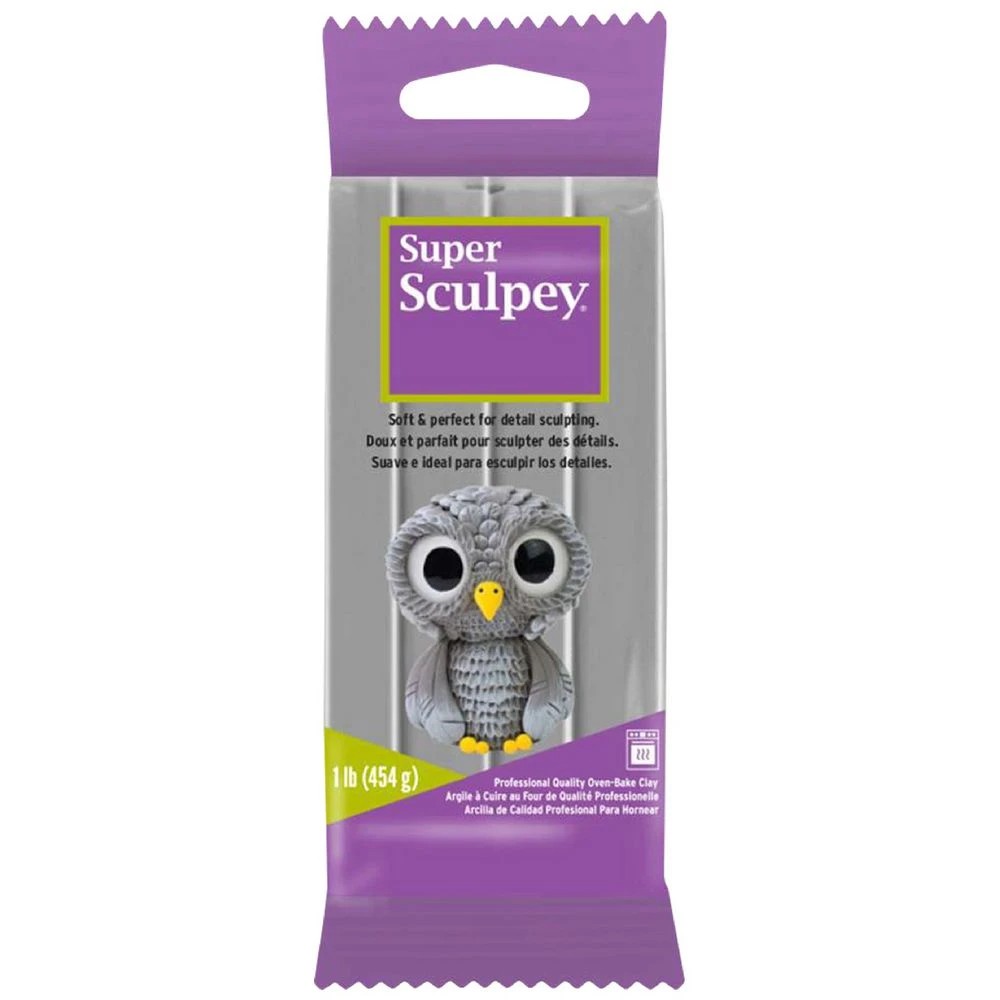 1 Sculpey Super Modelling Clay Grey 454g, 1 of 2