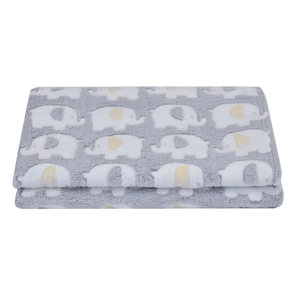 3 Big Softies Coral Fleece Blanket, Grey Elephant, 3 of 5