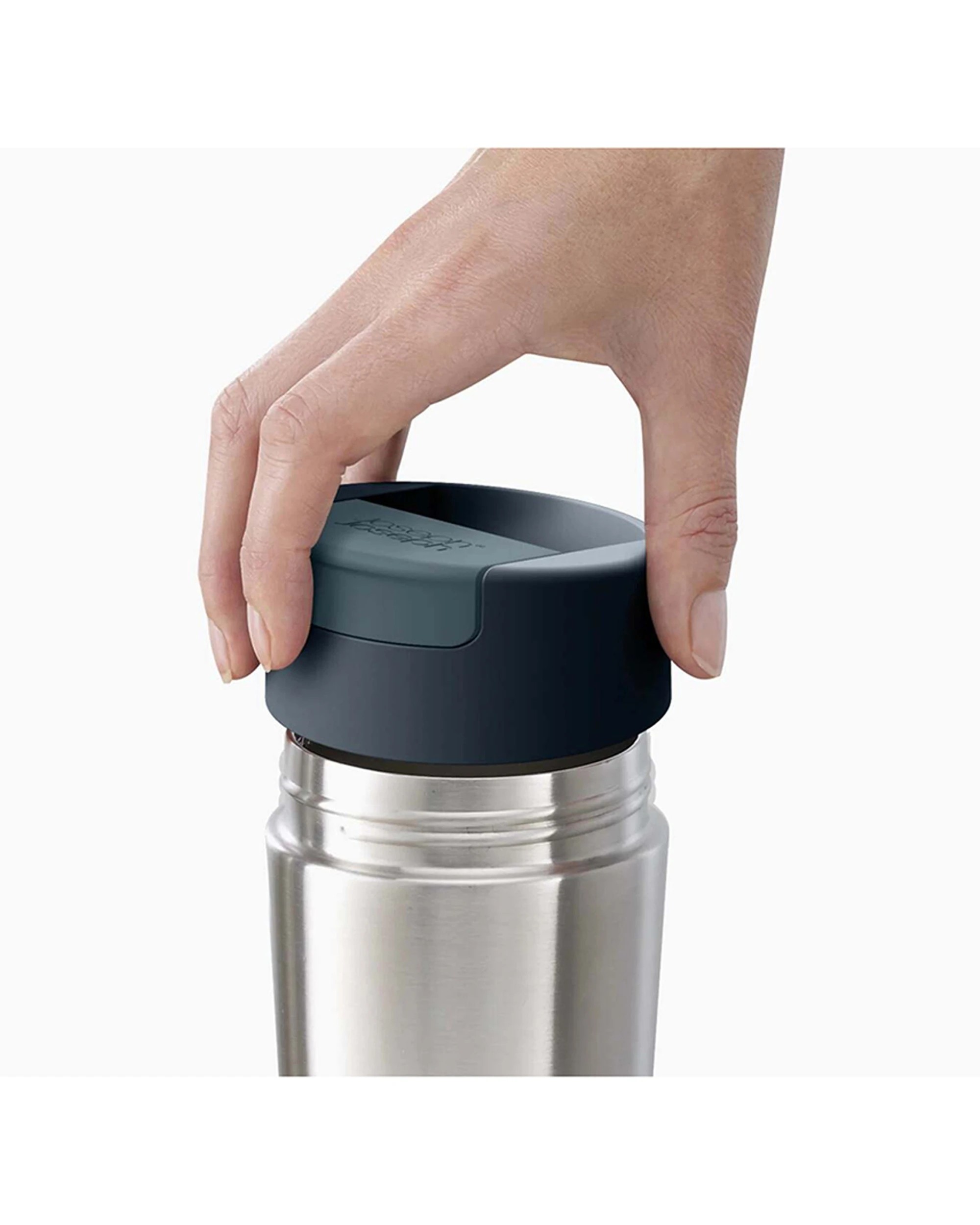 4 Joseph Joseph Sipp Stainless Steel 454ml Travel Mug - Anthracite - Grey, 4 of 4