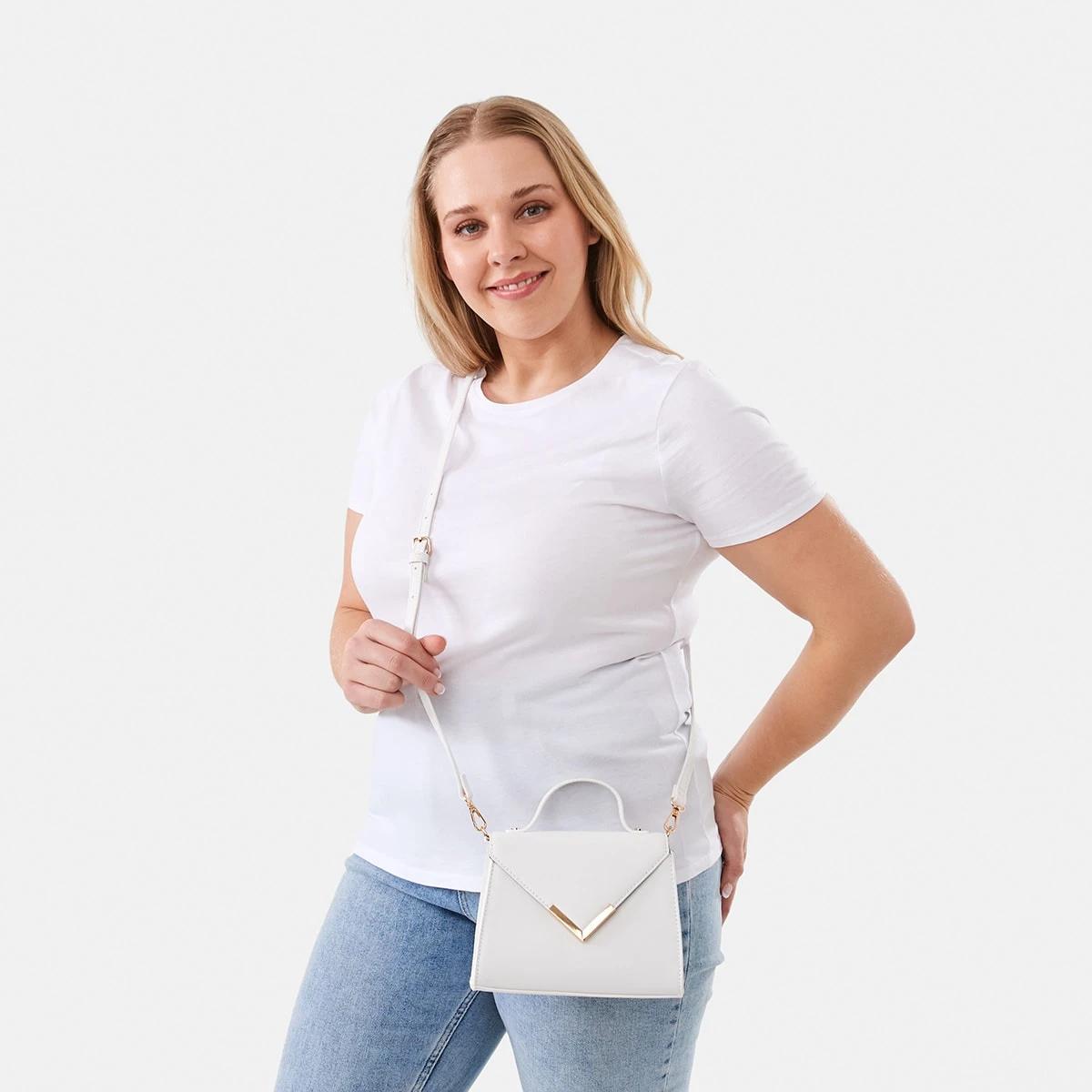 5 Dressy Flap Crossbody Bag White2, 5 of 5