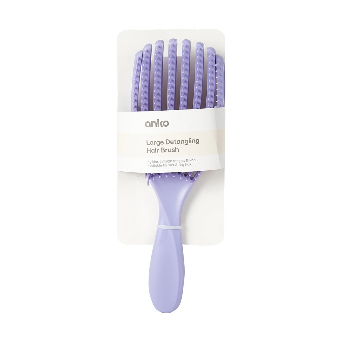 6 Large Detangling Hair Brush - Purple, 6 of 7