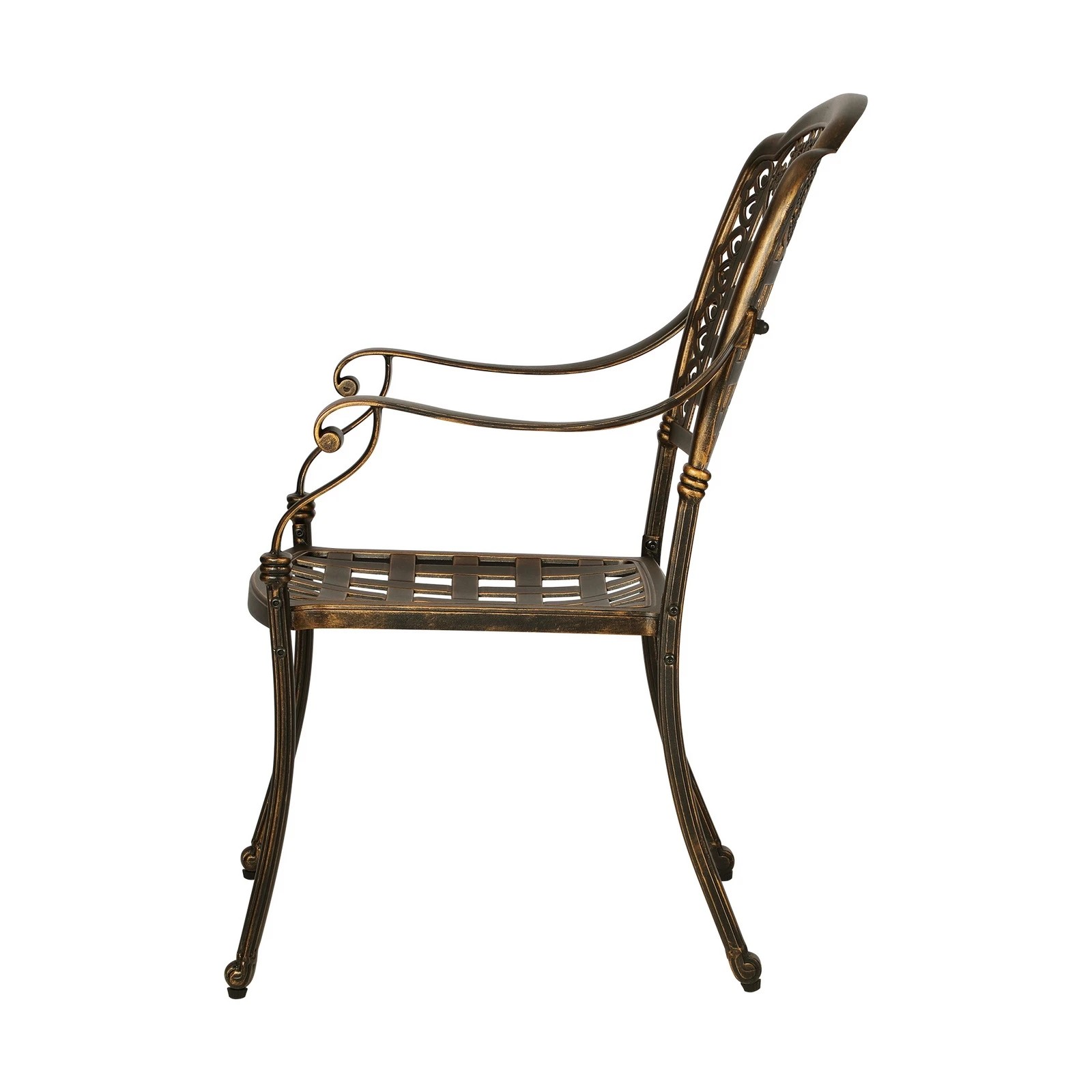 8 Livsip Outdoor Furniture Dining Chairs Cast Aluminium Garden Patio Chairs X2
 - Bronze, 8 of 10