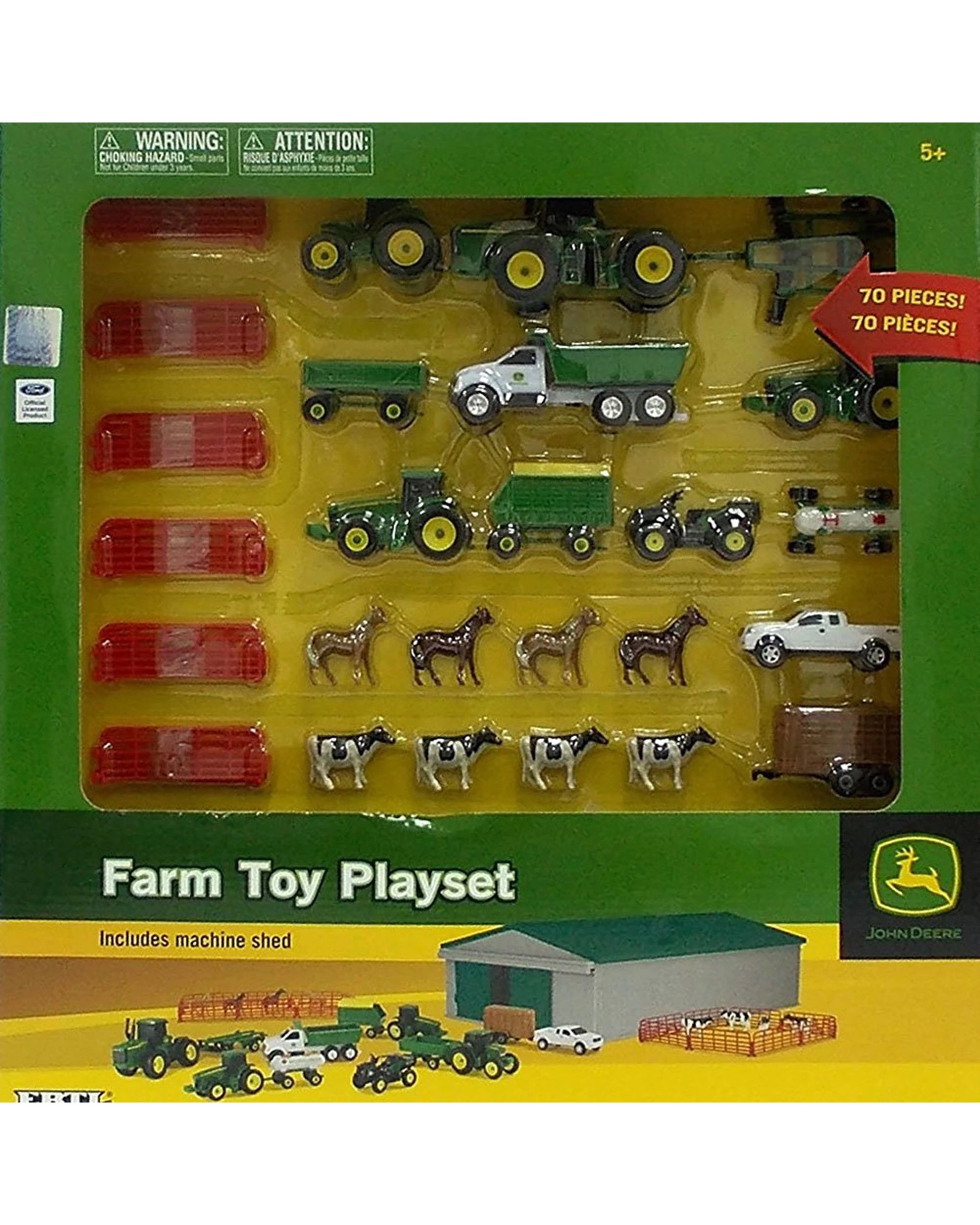 4 John Deere 70 Piece Farm Toy Set With Diecast Vehicles And Machine Shed Kids Playset 5+ - Green, 4 of 4