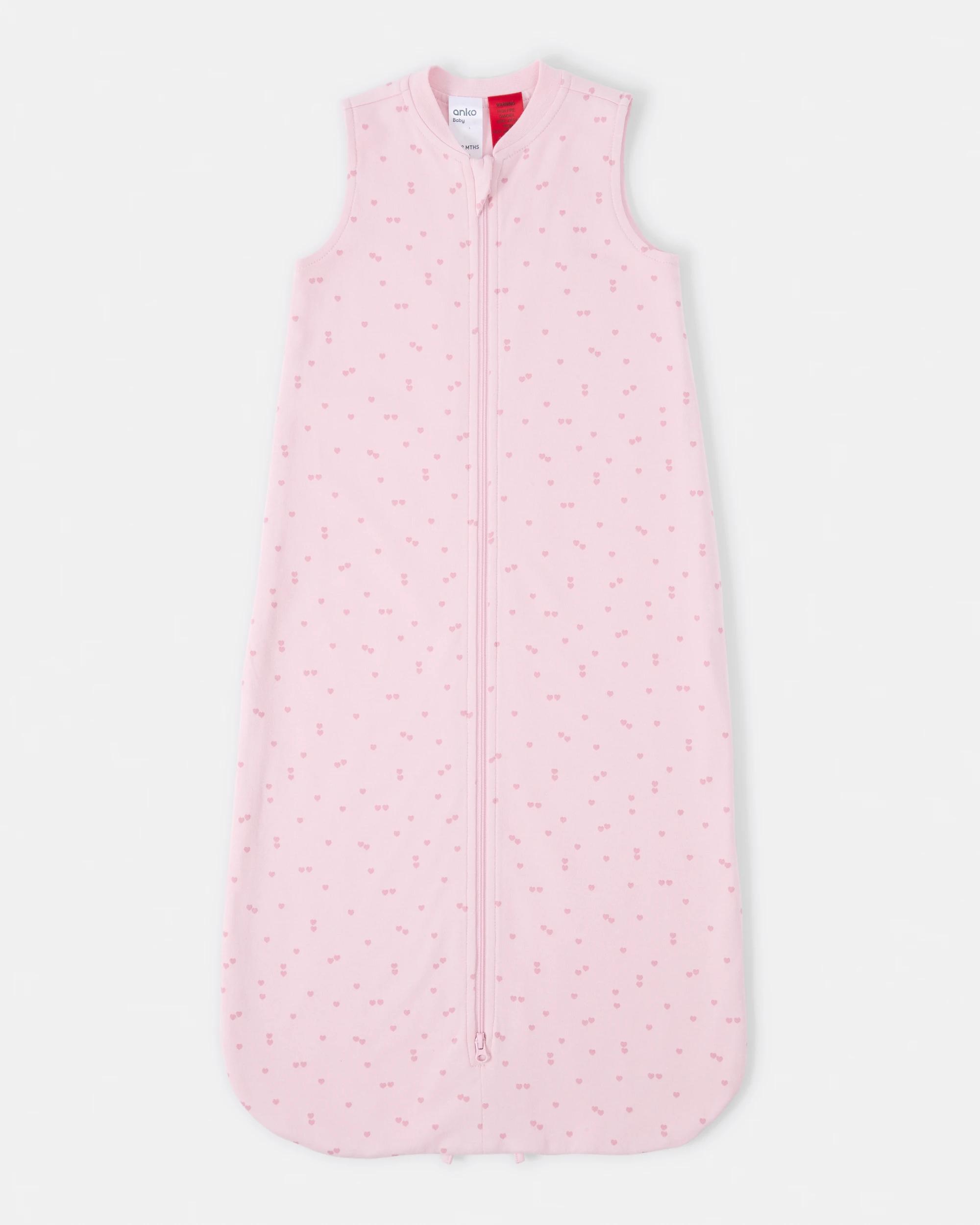 1 Cotton Lightweight Sleeping Bag Pnk Heart, 1 of 4