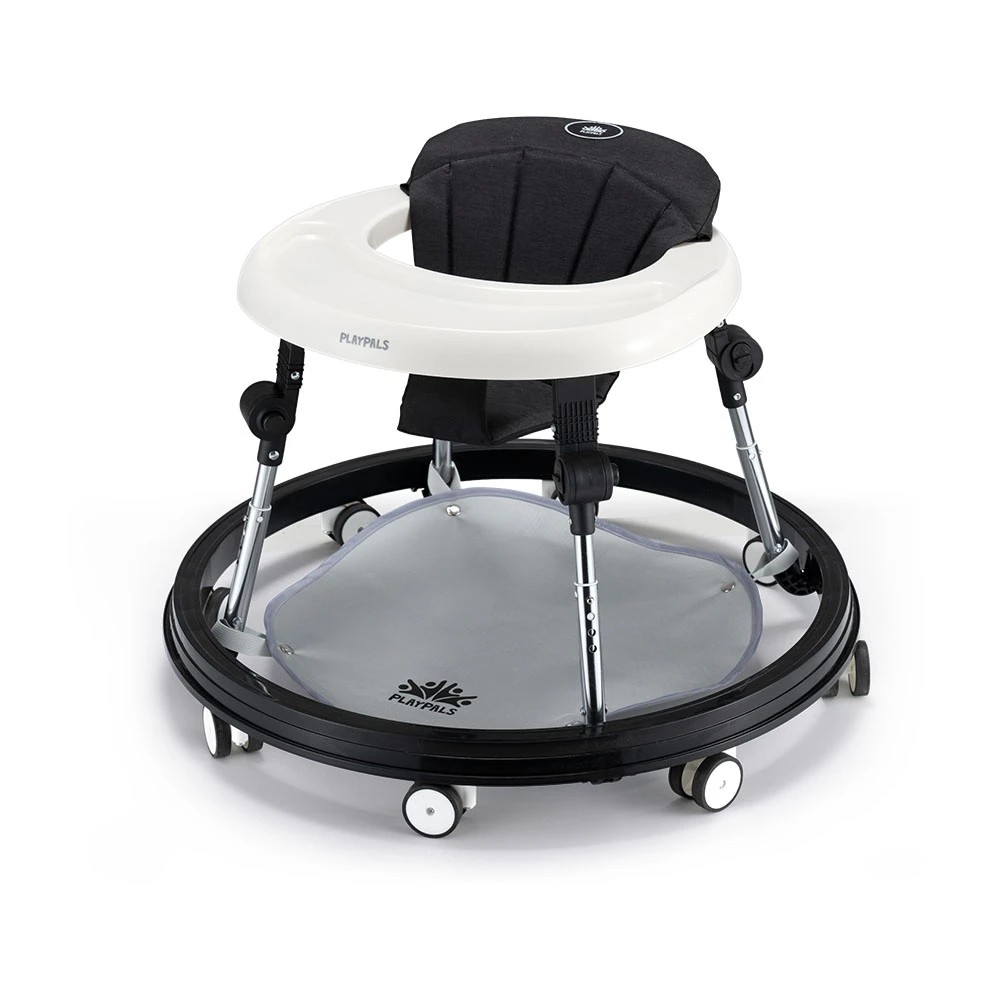 1 Playpals 3-IN-1 Baby Walker Adjustable Stroller Activity Kids Ride On Toy - Black, 1 of 3