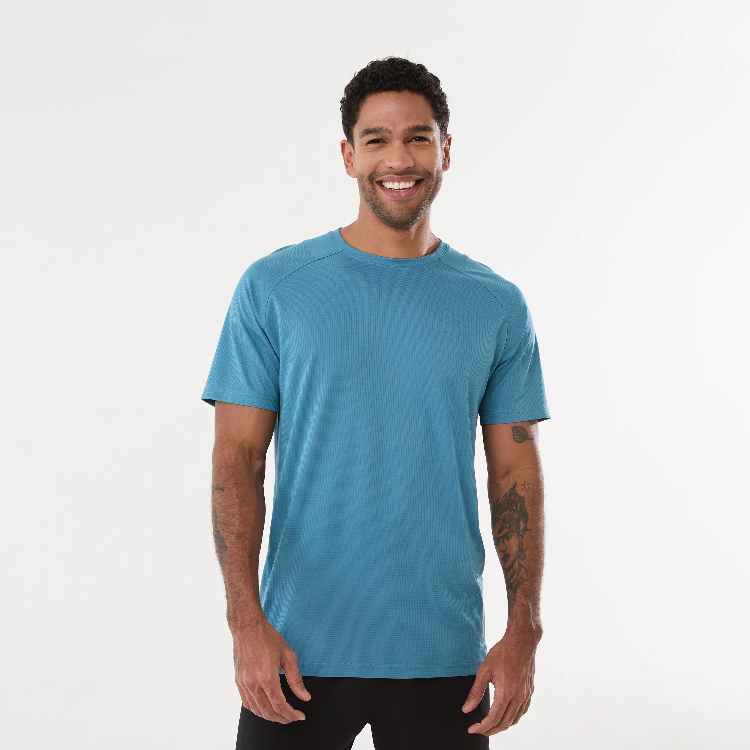 1 Active Mens Performance T-shirt CALM BLUE, 1 of 5