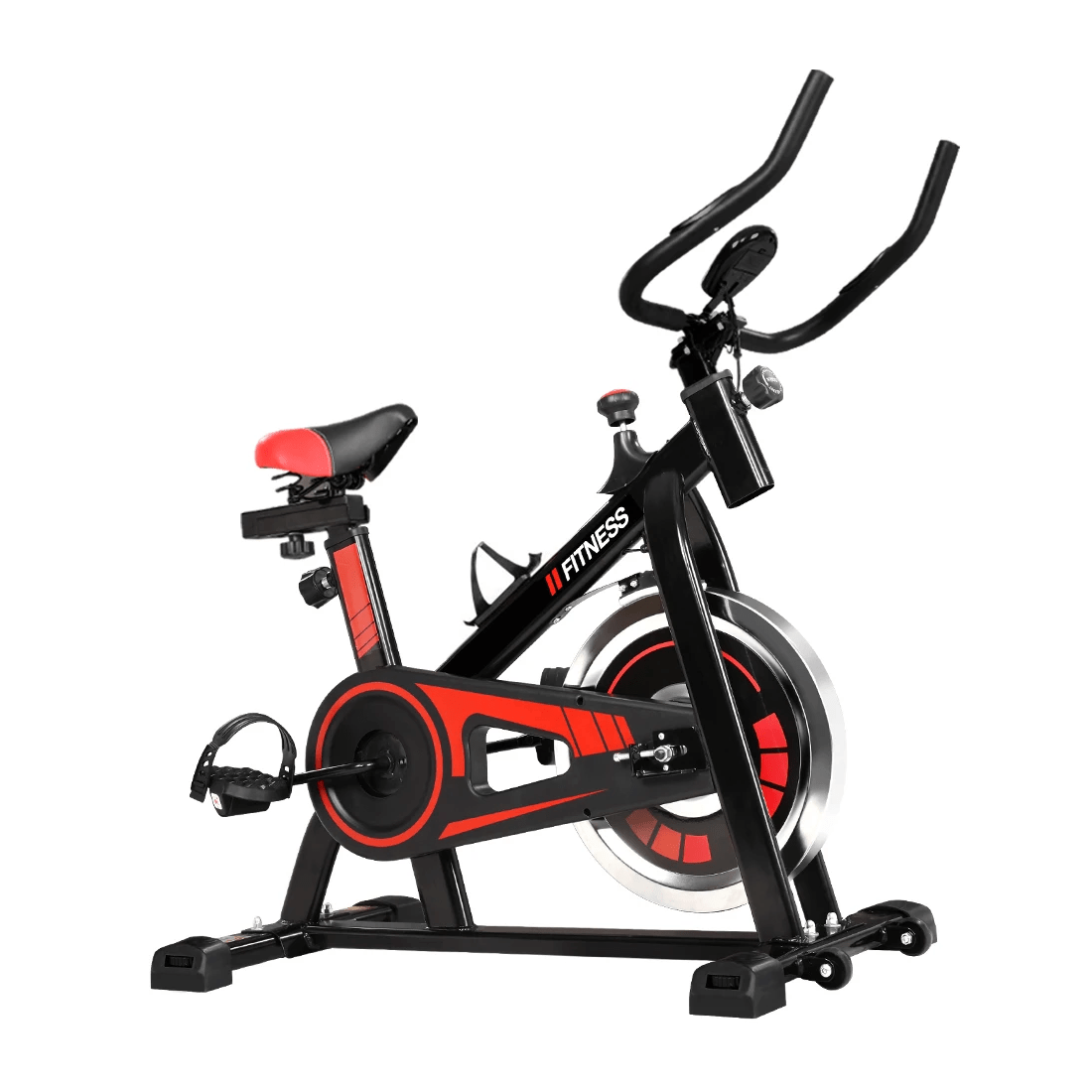 1 Everfit Spin Bike Exercise Bike Flywheel Cycling Home Gym Fitness 120kg - Black, 1 of 2