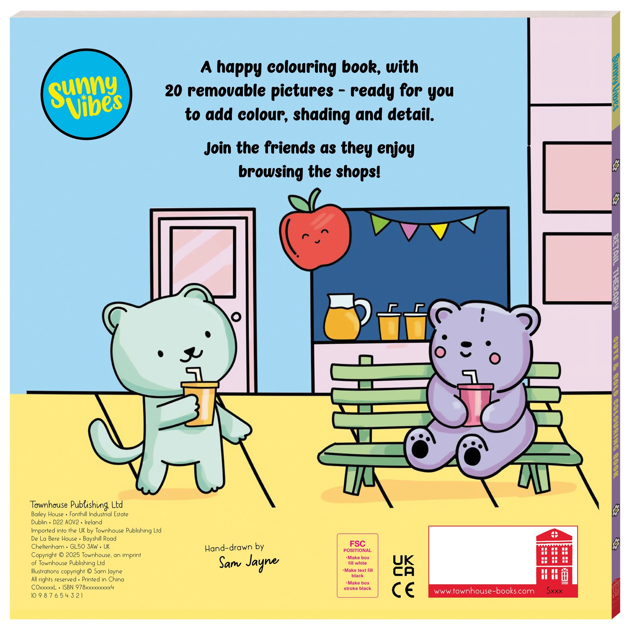 2 Sunny Vibes: Retail Therapy Cute & Bold Colouring Book, 2 of 5