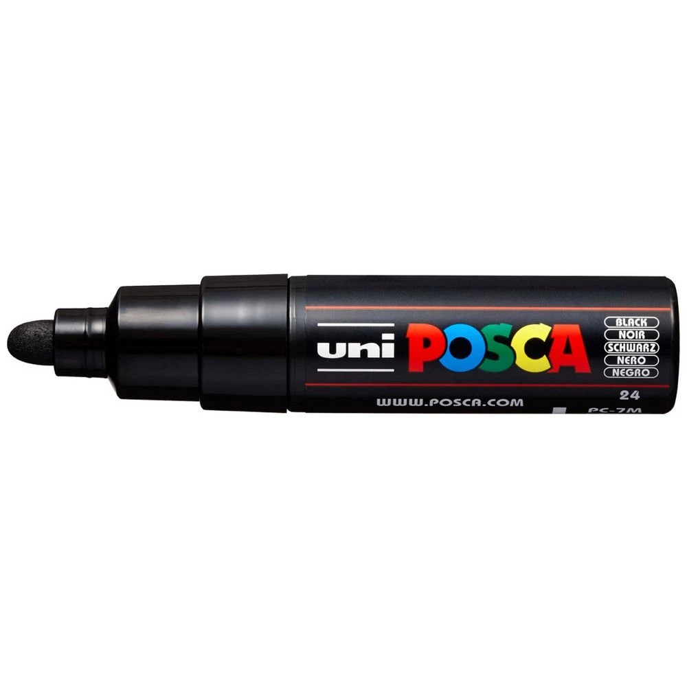 1 POSCA PC 7M Paint Marker Black, 1 of 10