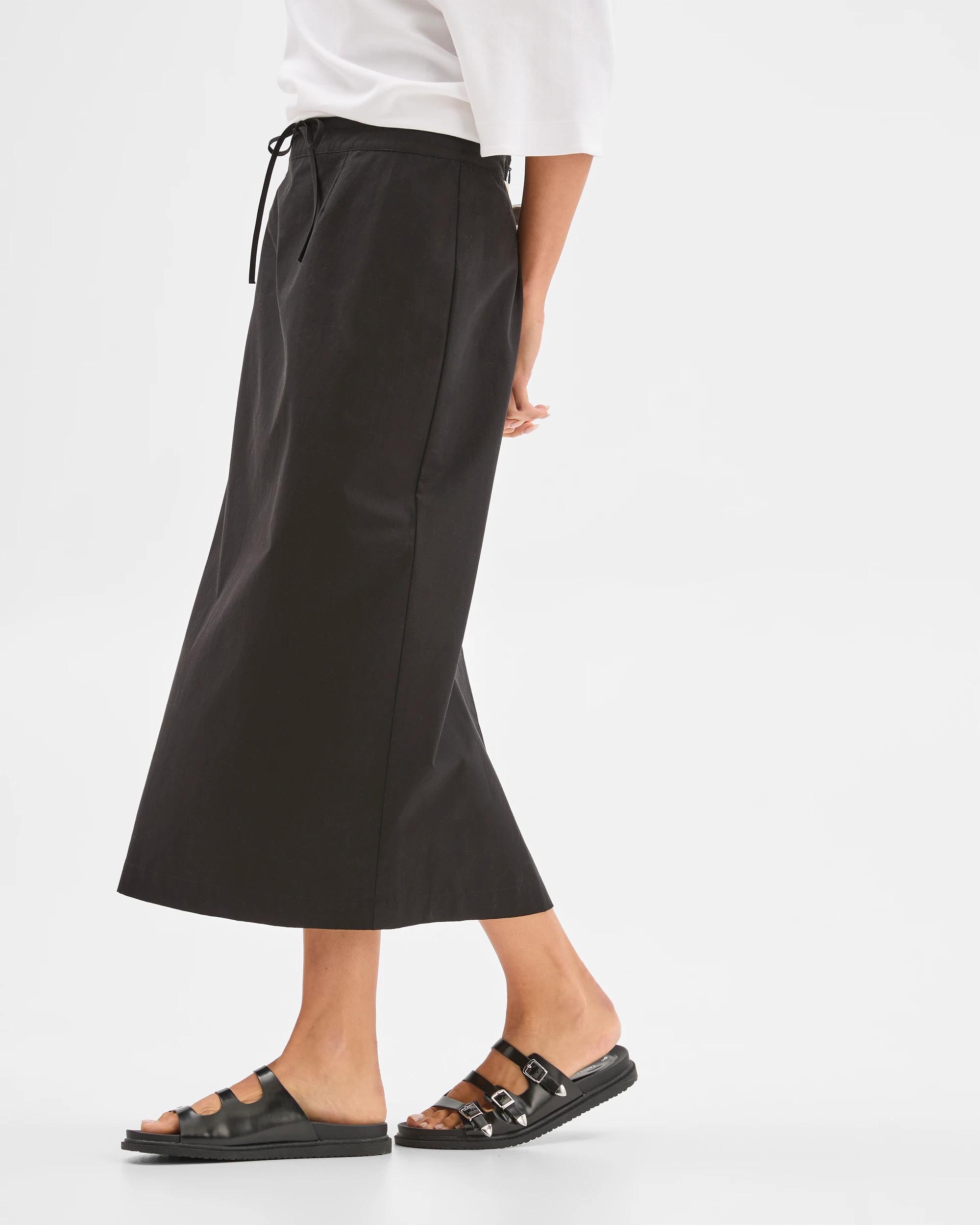 4 Lily Loves Australian Cotton Pencil Skirt TRUE BLACK, 4 of 6