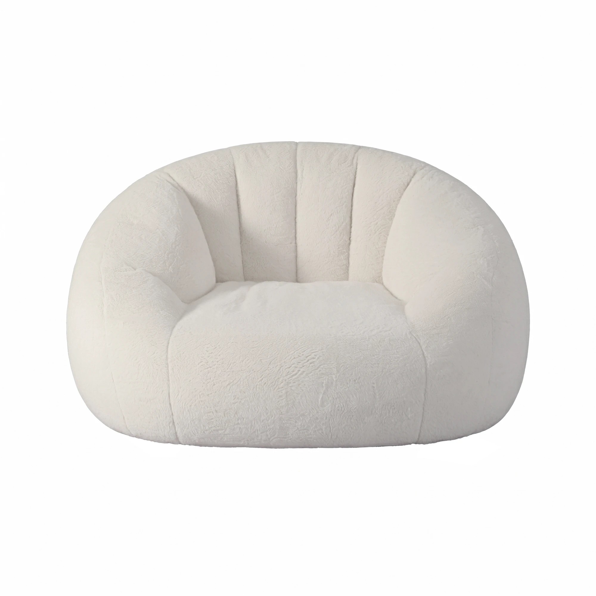 1 Artiss Single Small Boneless Couch Comfy Bean Bag for Living Room - Beige, 1 of 10