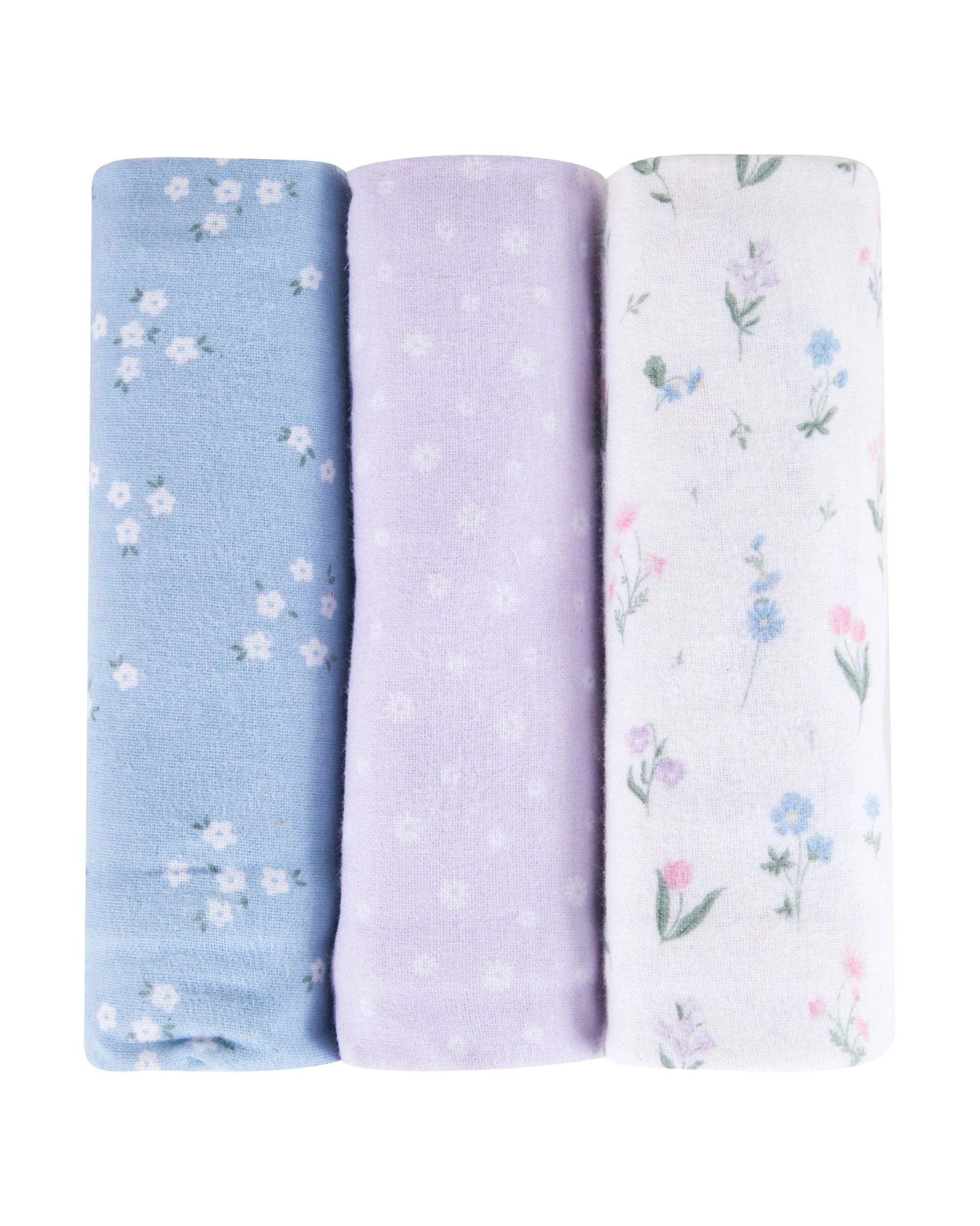 3 3 Pack Cotton Flannelette Wraps, 3 of 7