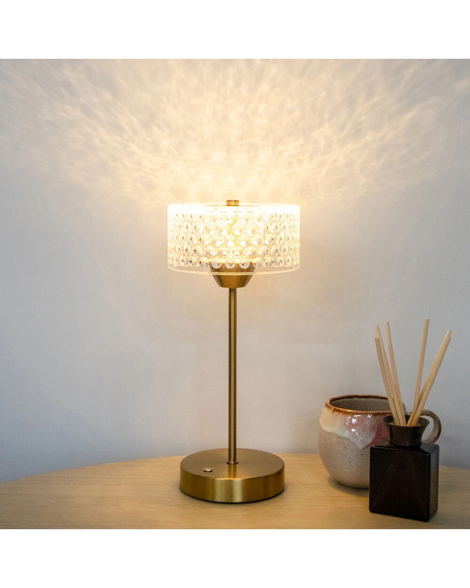 6 Boyle Rechargeable LED Table Lamp Acrylic Drum Shade Adjustable Lighting - Bronze, 6 of 7