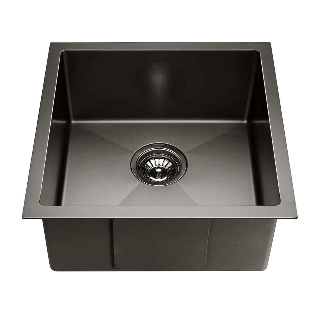 1 Cefito Kitchen Sink 51X45CM Stainless Steel Basin Single Bowl - Black, 1 of 7