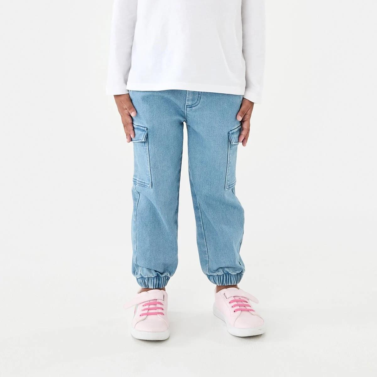 1 Knit Denim Jeans Light Wash, 1 of 9