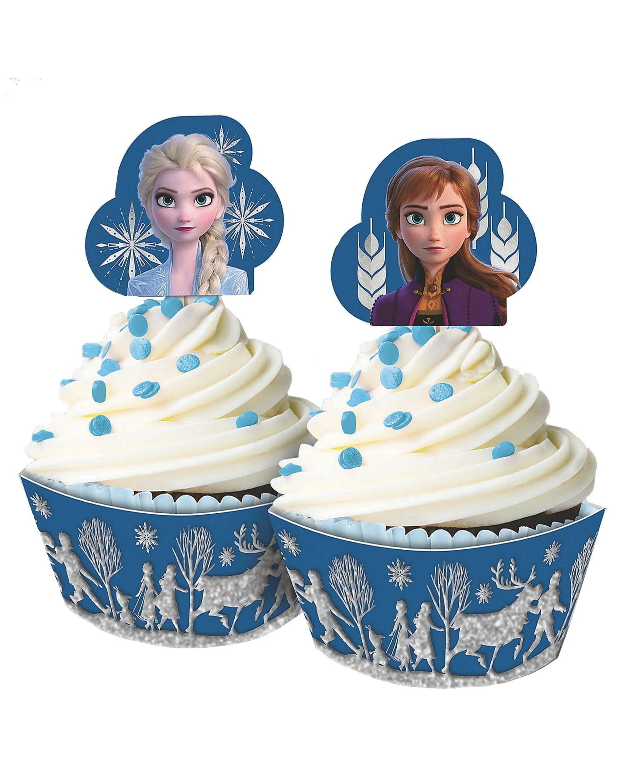 1 Disney Frozen 2 Glitter Cupcake Kit Pack of 24 - Multi, 1 of 2