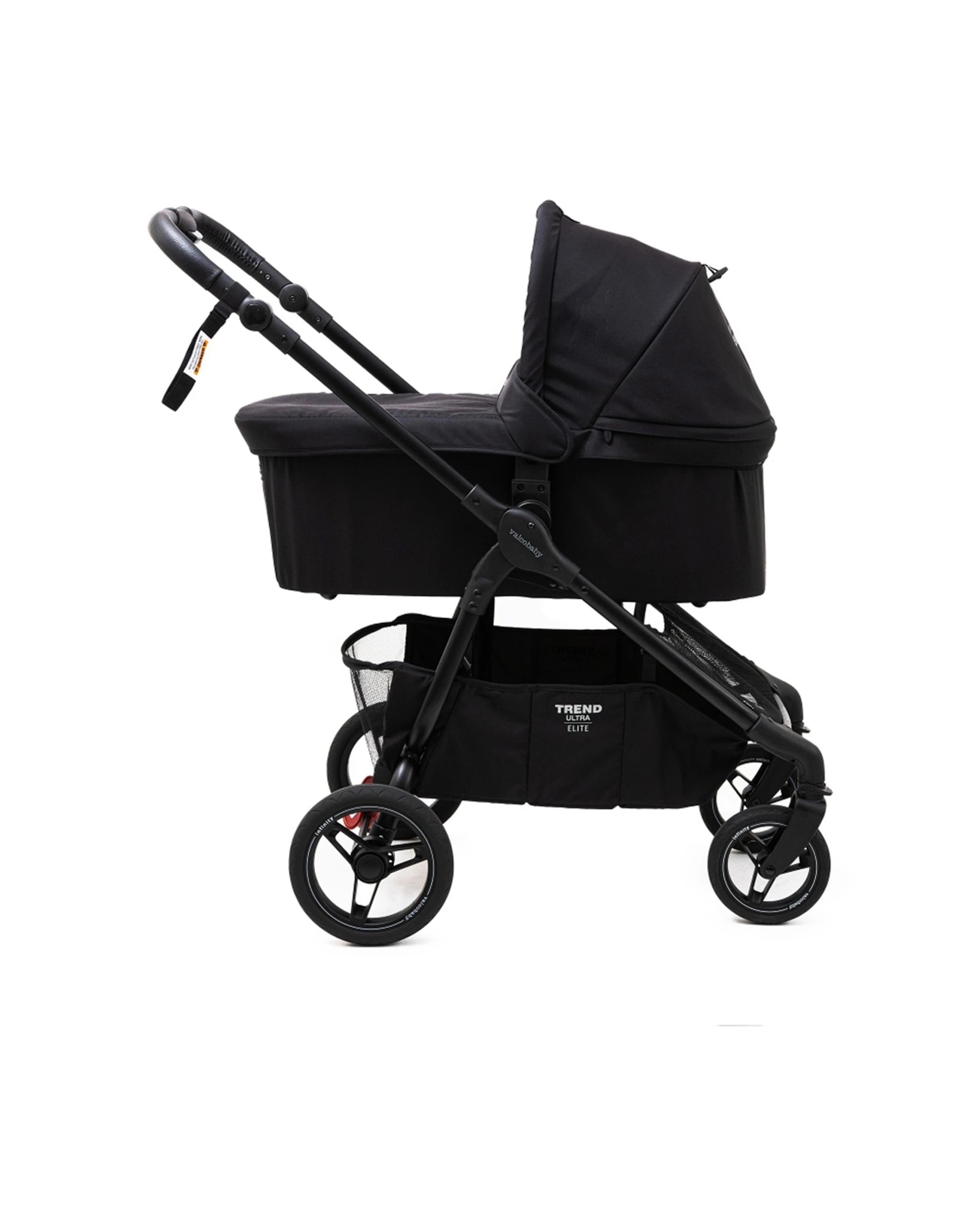3 Valcobaby Trend 4 Ultra Pram Stroller Bassinet Adjustable Hood Security - Black, 3 of 5
