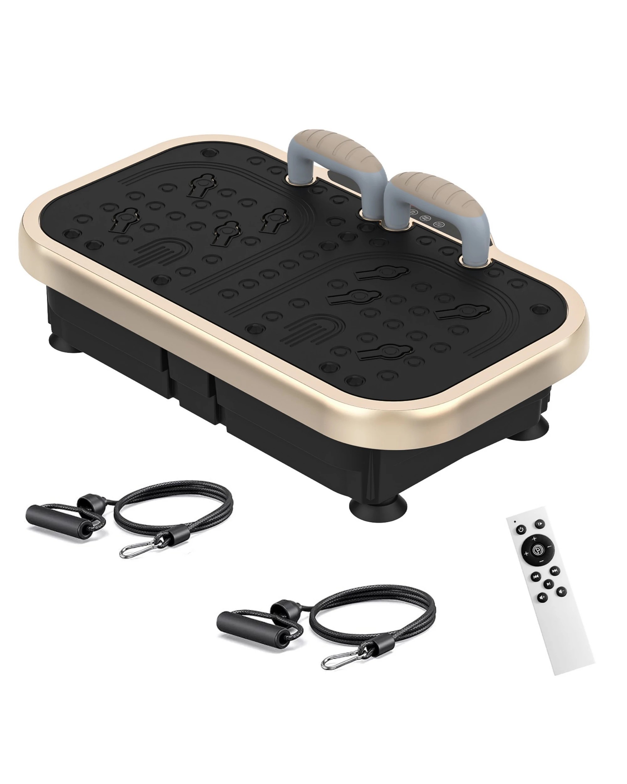 1 Advwin 200 Speed Vibration Plate Exercise Machine w/Push-up Handles for Home - 6 Preset Workouts, 150kg Capacity Gold, 1 of 7