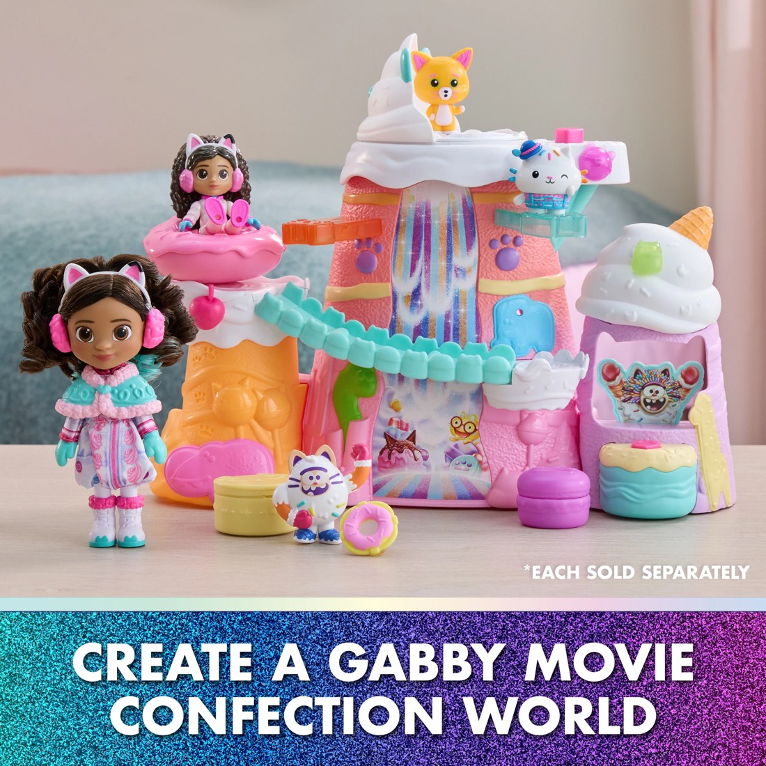 8 12 Piece Gabby's Dollhouse: The Movie Gabby's Sweet Treat Mountain Playset, 8 of 10