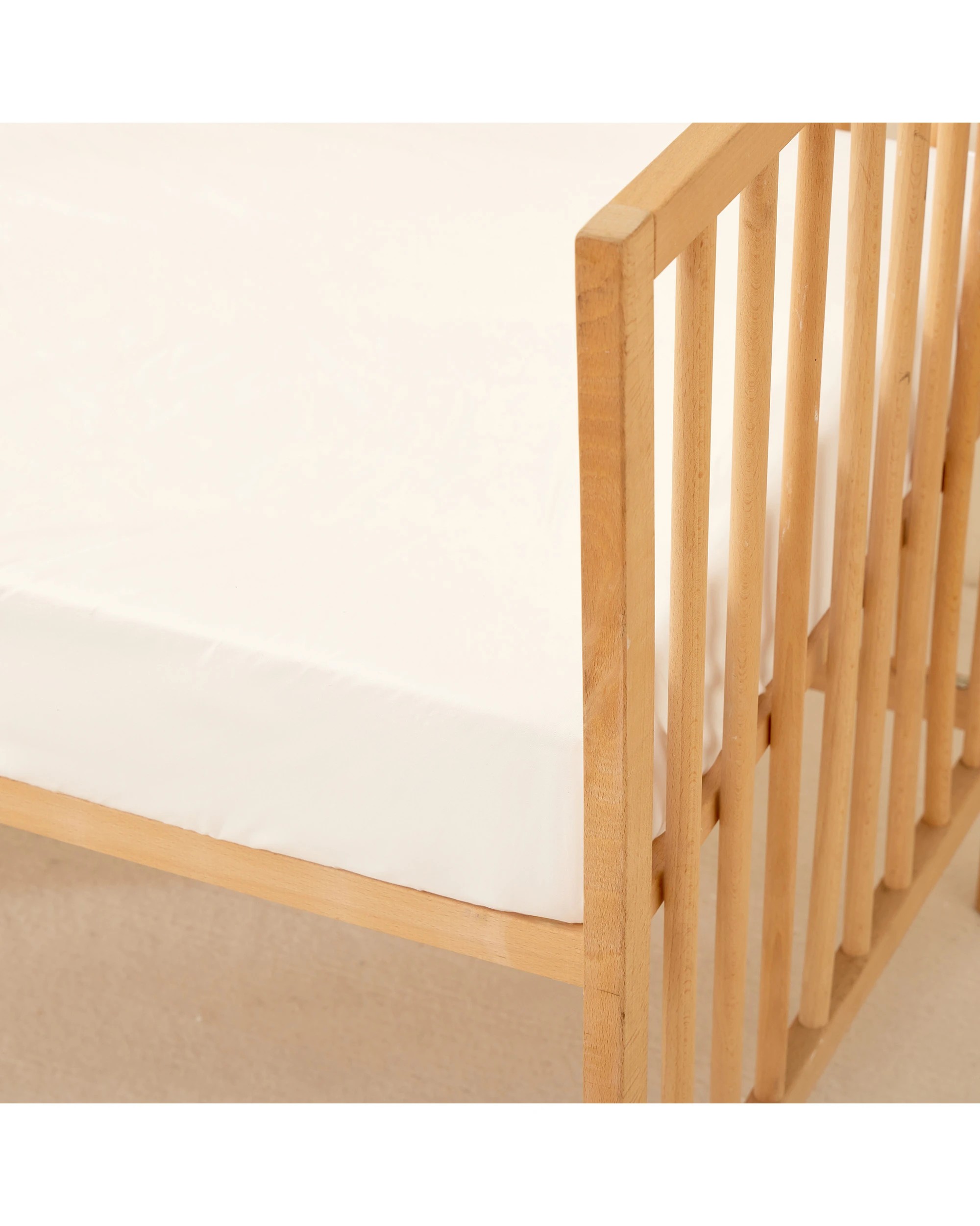 6 Dreamaker Baby Bamboo Cotton Jersey Waterproof Mattress Protector - COT Boori Size - White, 6 of 7