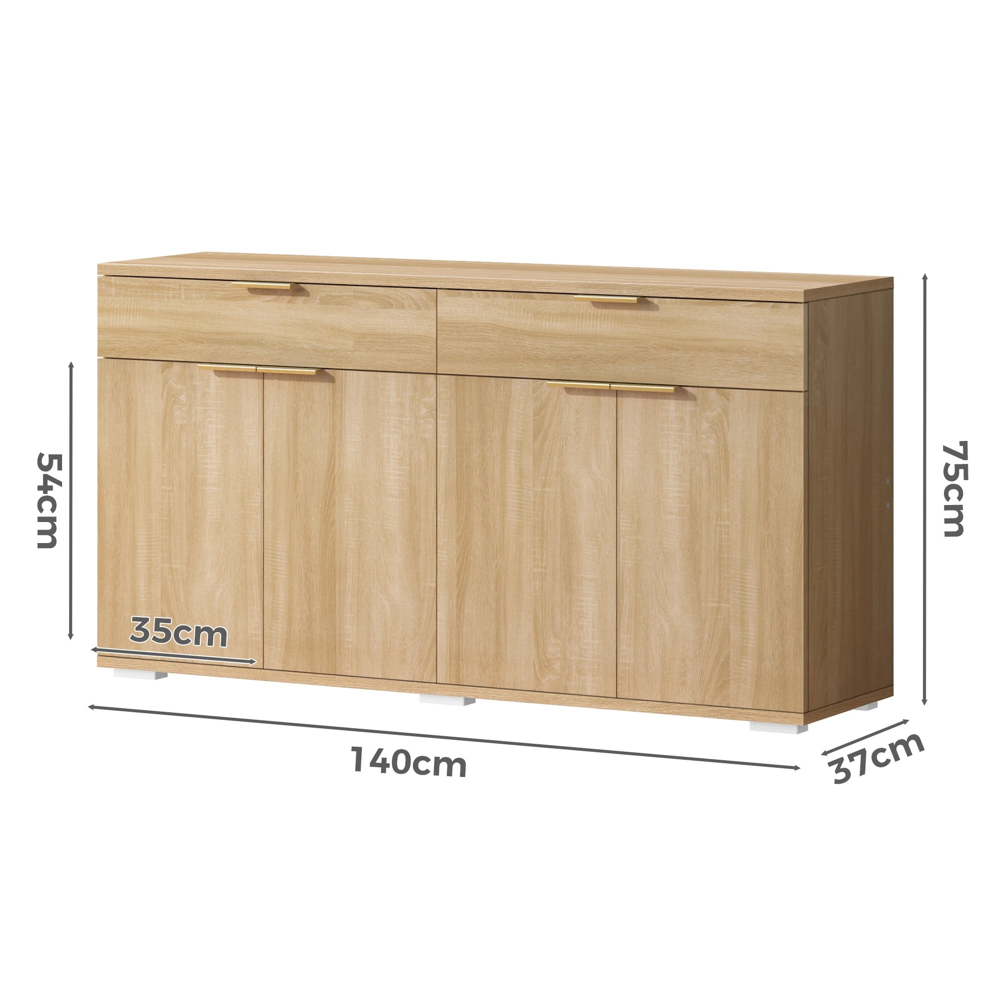 8 Alfordson Buffet Sideboard Cabinet - Natural, 8 of 9