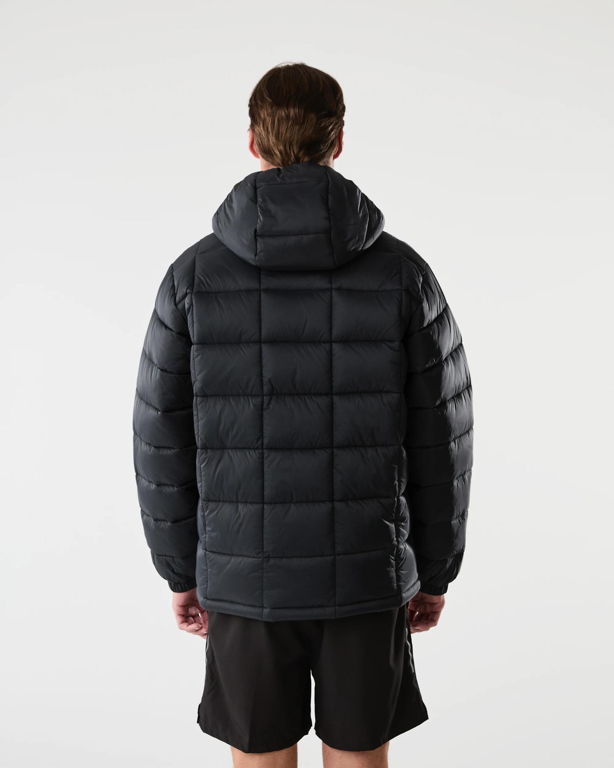 4 Active Mens Out Quilted Puffer Jacket Black, 4 of 7