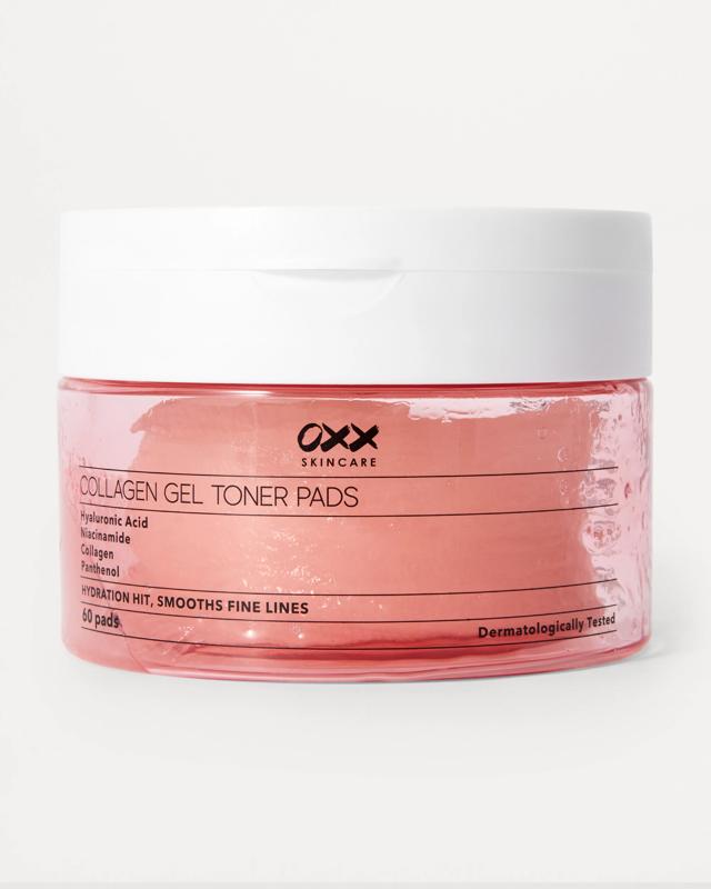 OXX Skincare 60 Pack Collagen Gel Toner Pads - Hyaluronic Acid, Niacinamide, Collagen and Panth