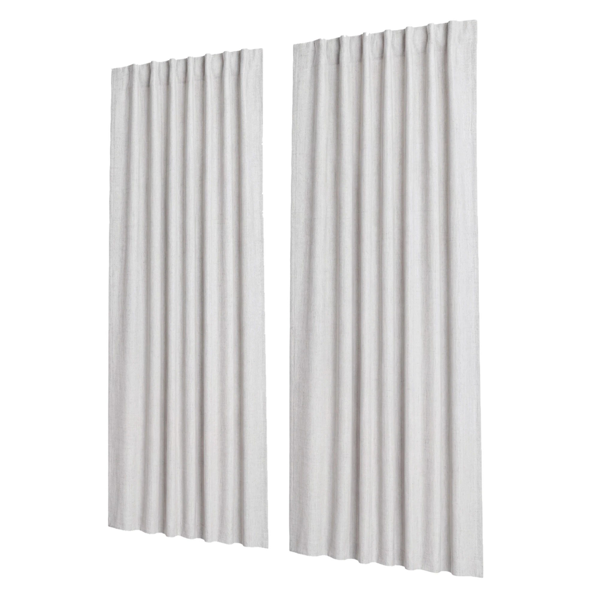 1 Marlow 2 Panels Blackout Curtains Linen Look Curtain Draperies Window Bedroom, 1 of 8