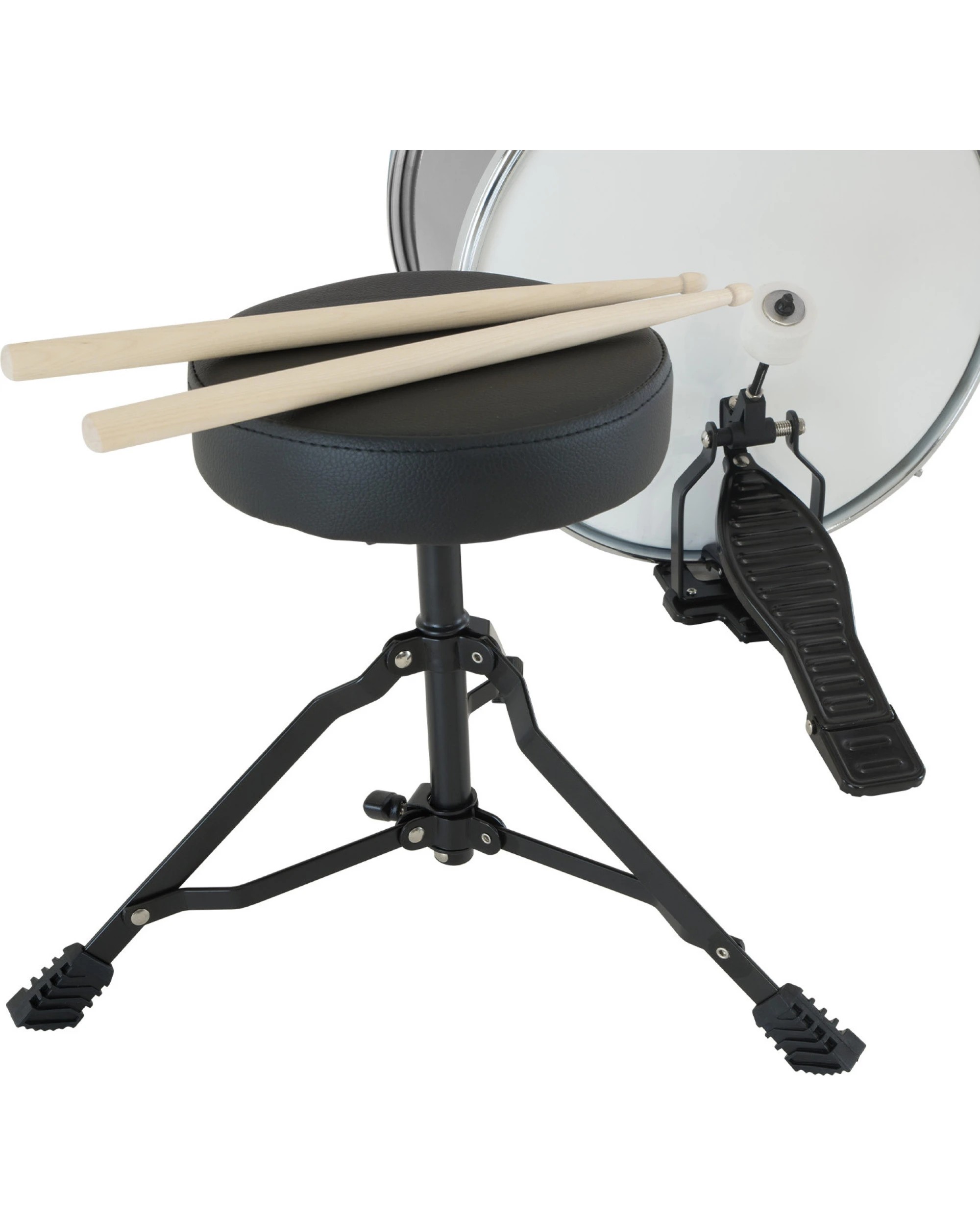 5 Karrera Kids 4pc Drum Set Kit in Silver - Silver, 5 of 6