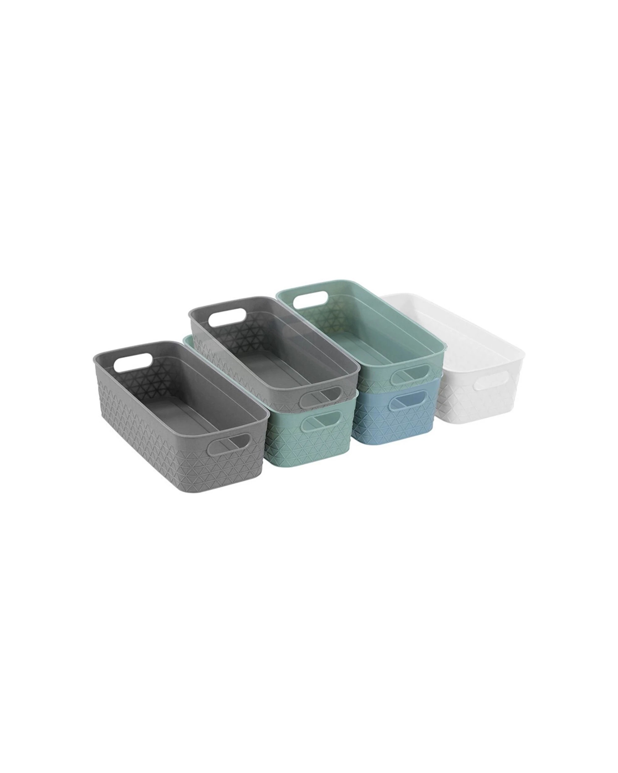 1 Boxsweden 6PK Trinity Basket Storage 24.5x11cm - Multi, 1 of 6